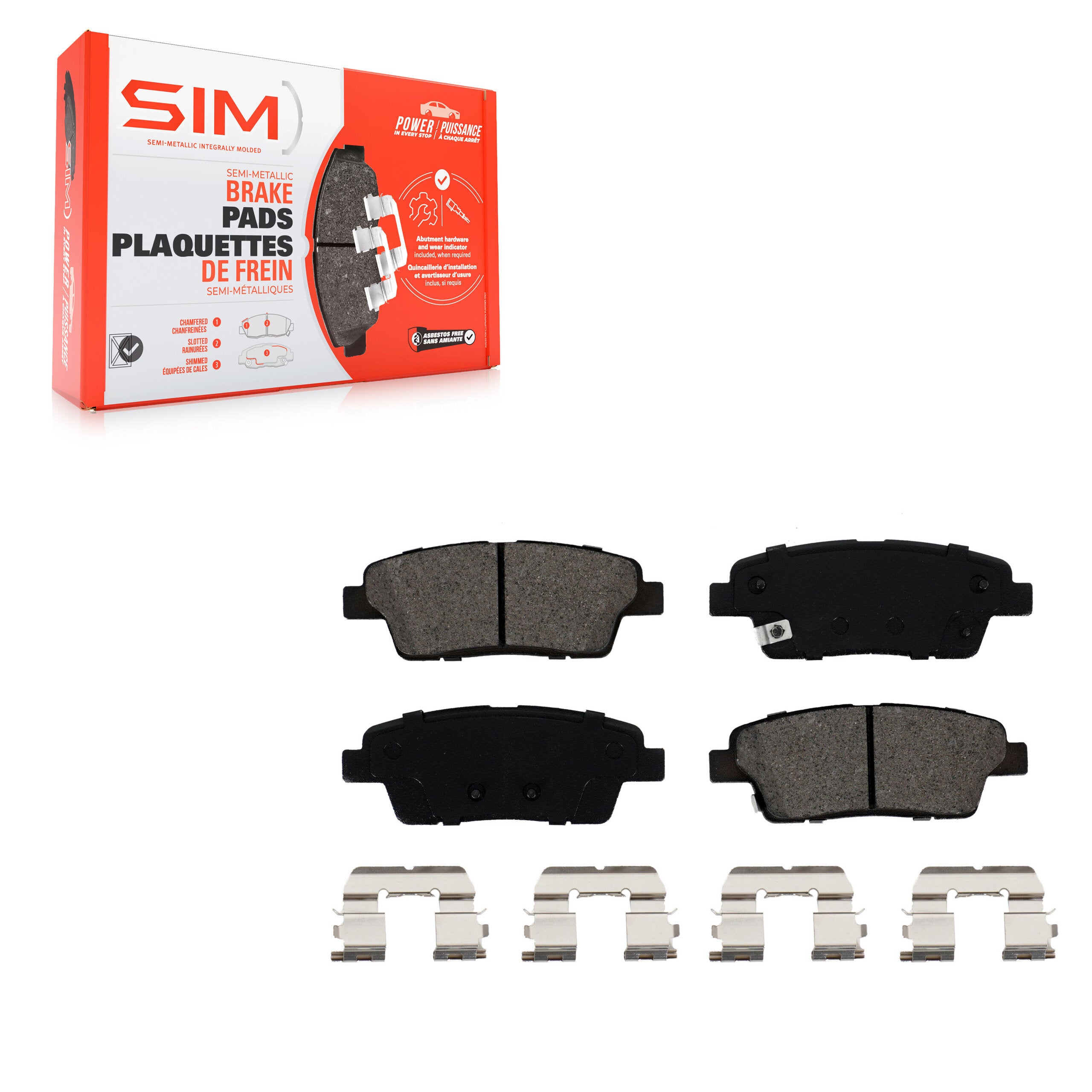 SIM SIM-1551 Disc Brake Pad for 2010-2017 Genesis G80, Mini Cooper Paceman, Kia K900 - Rear