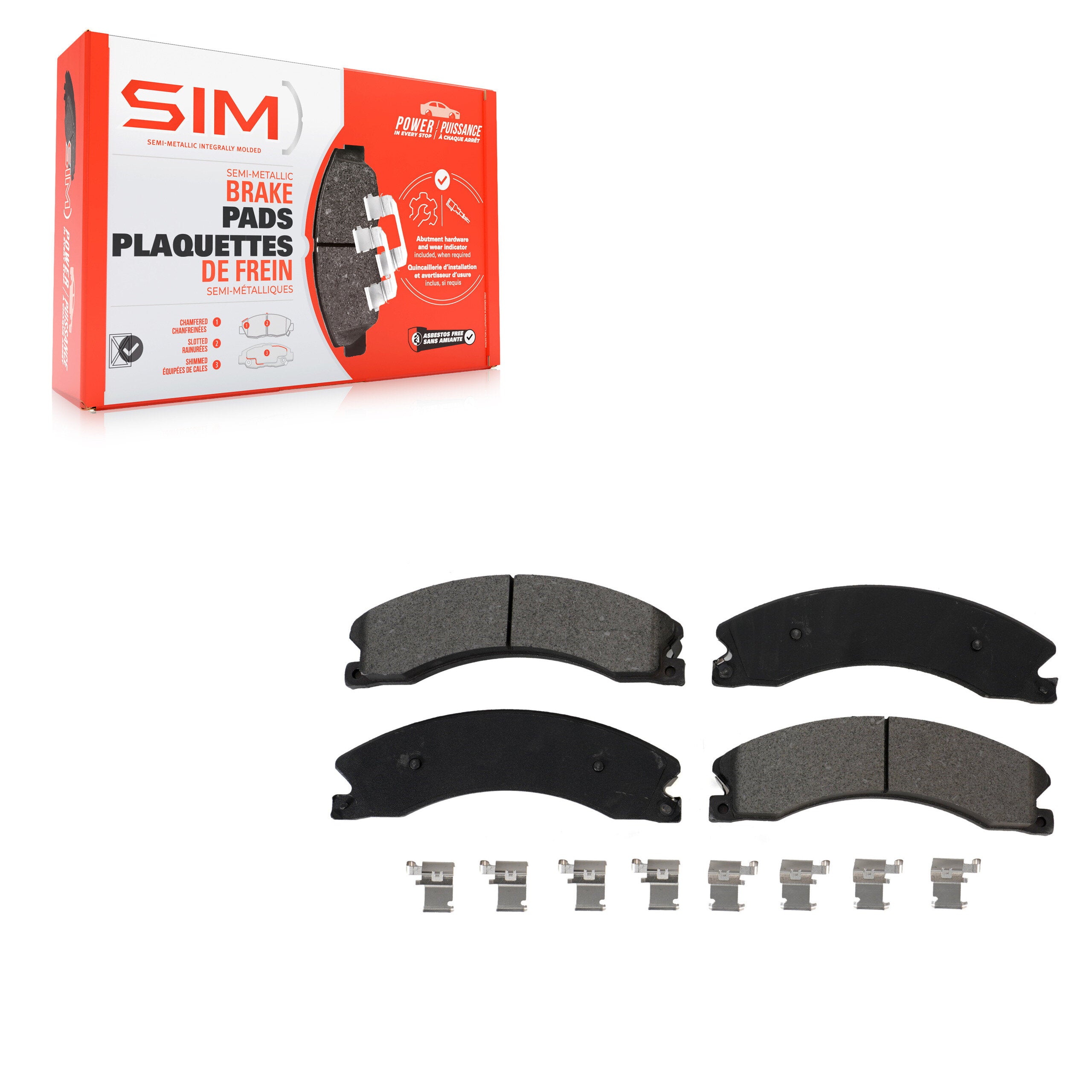 SIM SIM-1565A Disc Brake Pad for 2012-2024 Nissan TITAN XD, Nissan NV1500, Nissan NV2500 - Rear