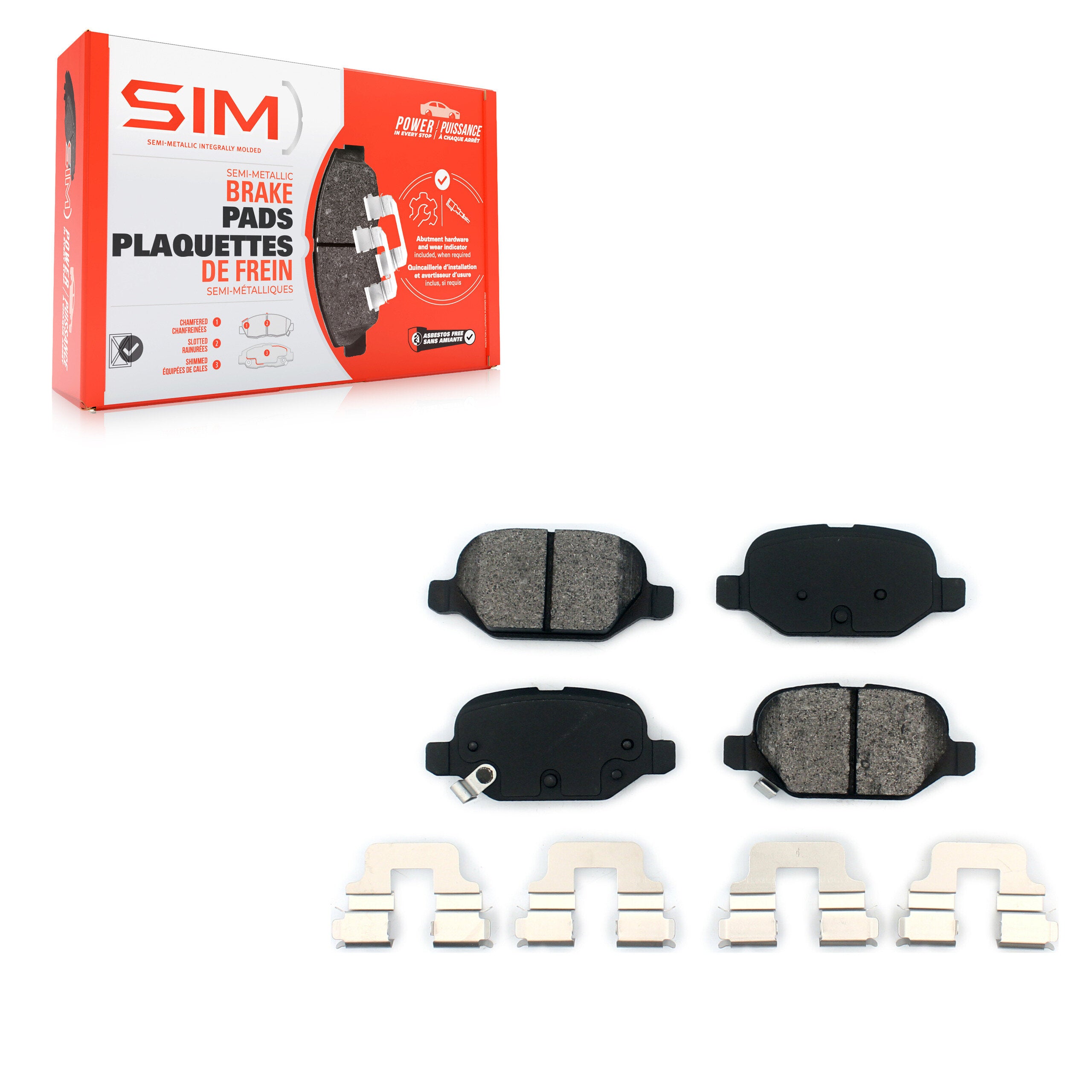 SIM SIM-1569 Disc Brake Pad for 2012-2019 Fiat 500 - Rear
