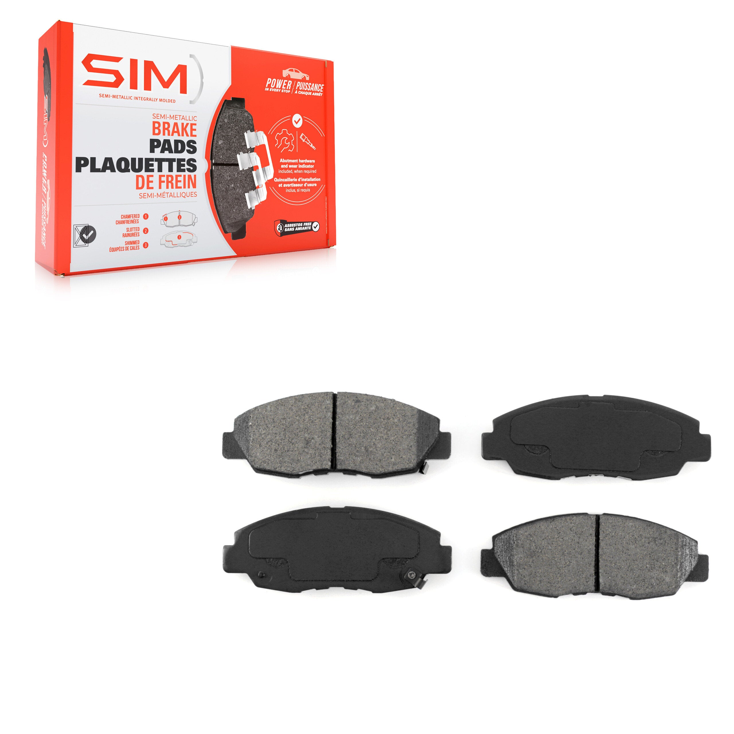 SIM SIM-1578 Disc Brake Pad for 2012-2015 Honda Civic - Front