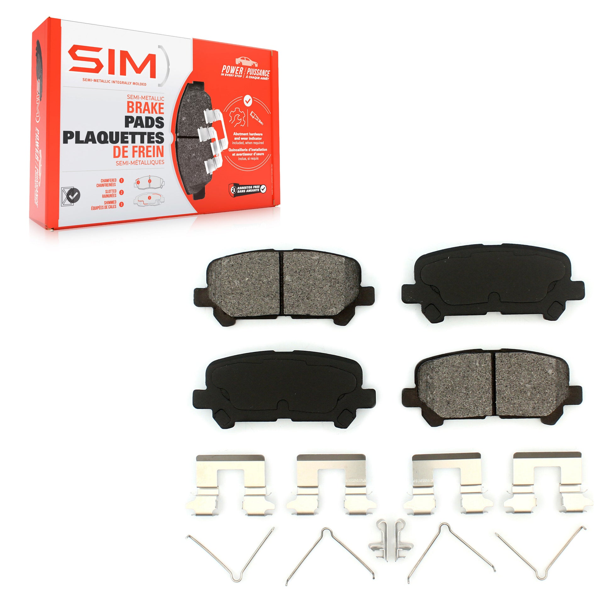 SIM SIM-1585 Disc Brake Pad for 2007-2017 Honda Odyssey, Acura ZDX, Honda Pilot - Rear