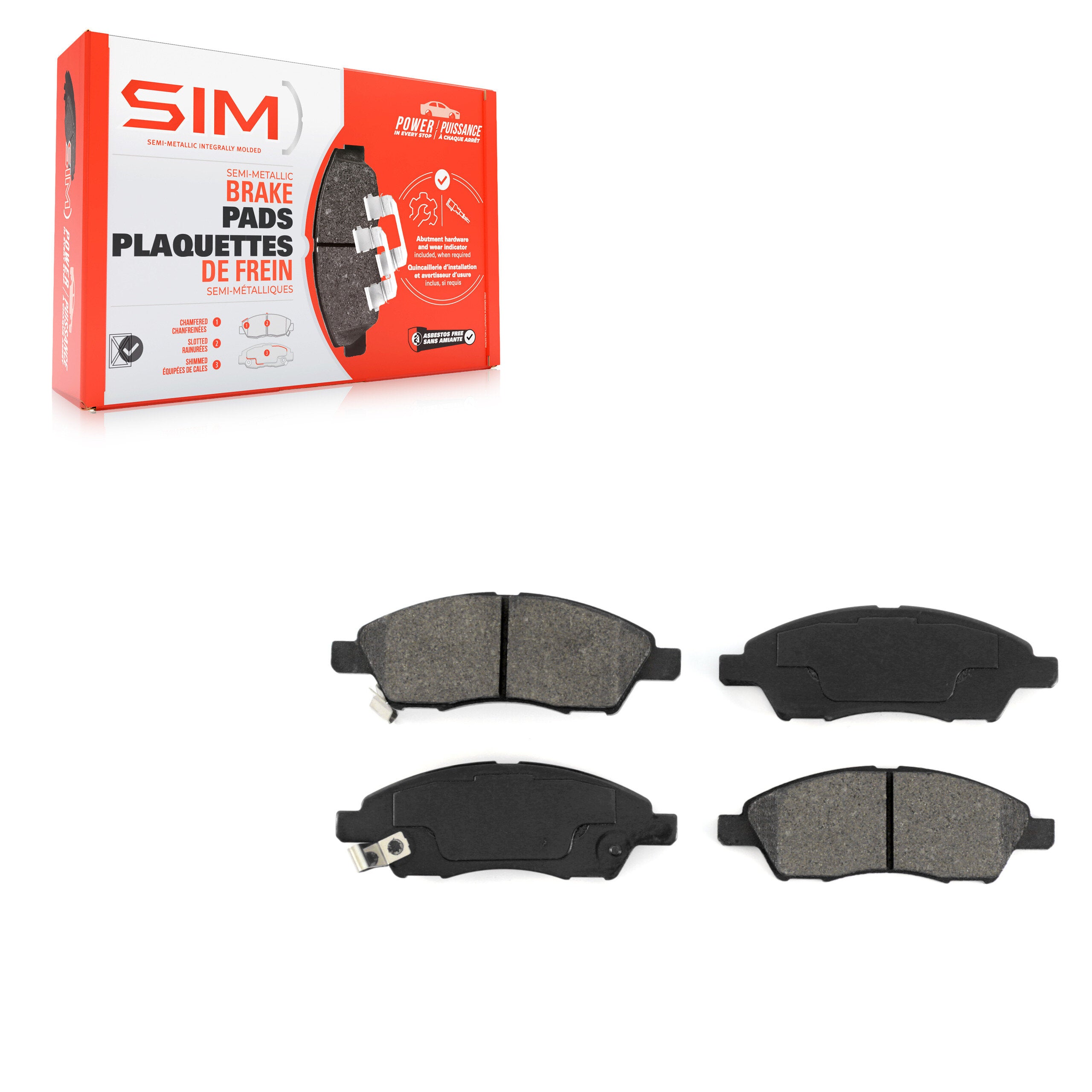 SIM SIM-1592 Disc Brake Pad for 2012-2019 Nissan Micra, Nissan Versa Note, Nissan Versa - Front