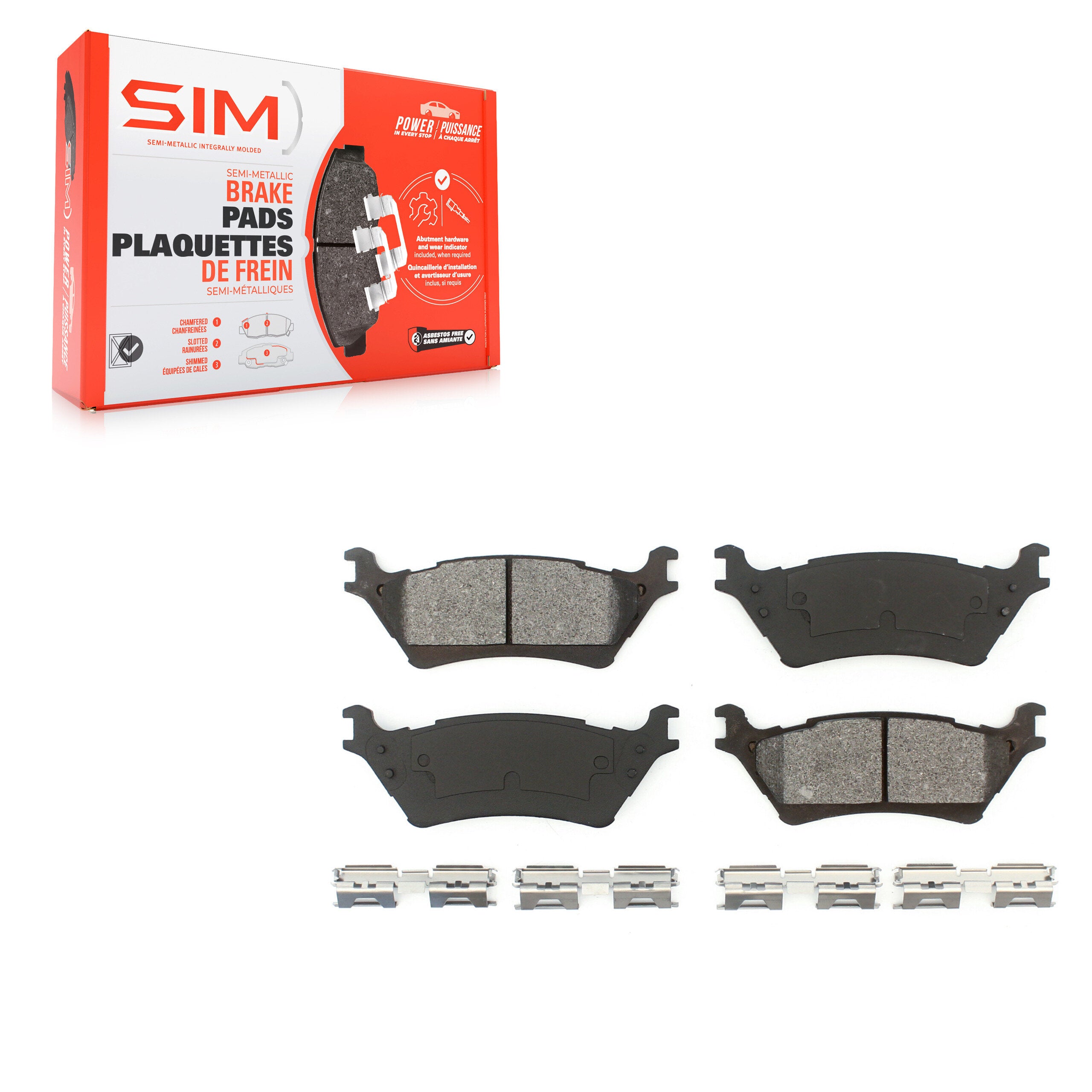 SIM SIM-1602 Disc Brake Pad for 2012-2020 Ford F-150 - Rear