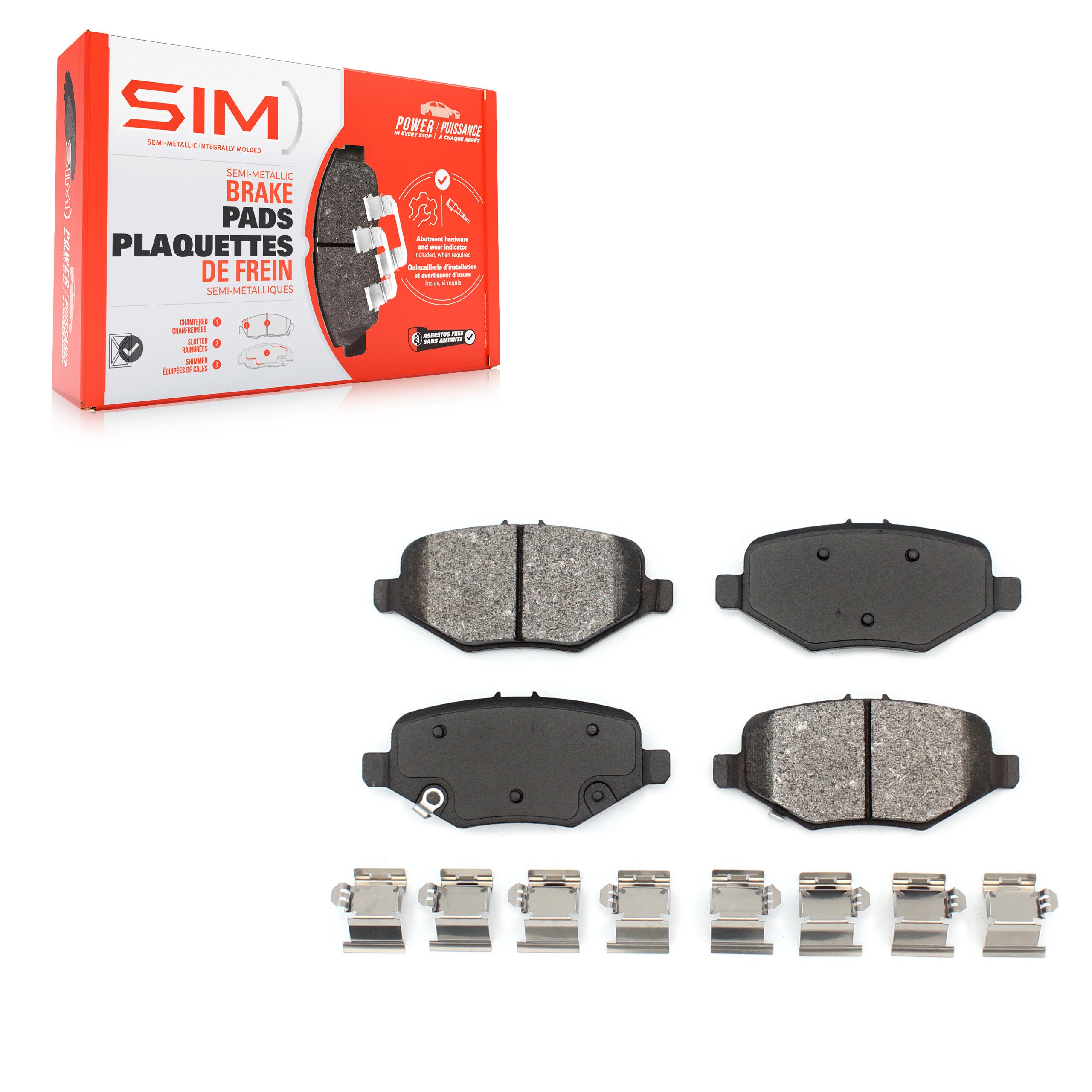 SIM SIM-1612 Disc Brake Pad for 2012-2019 Ford Taurus, Ford Explorer, Ford Special Service Police Sedan - Rear