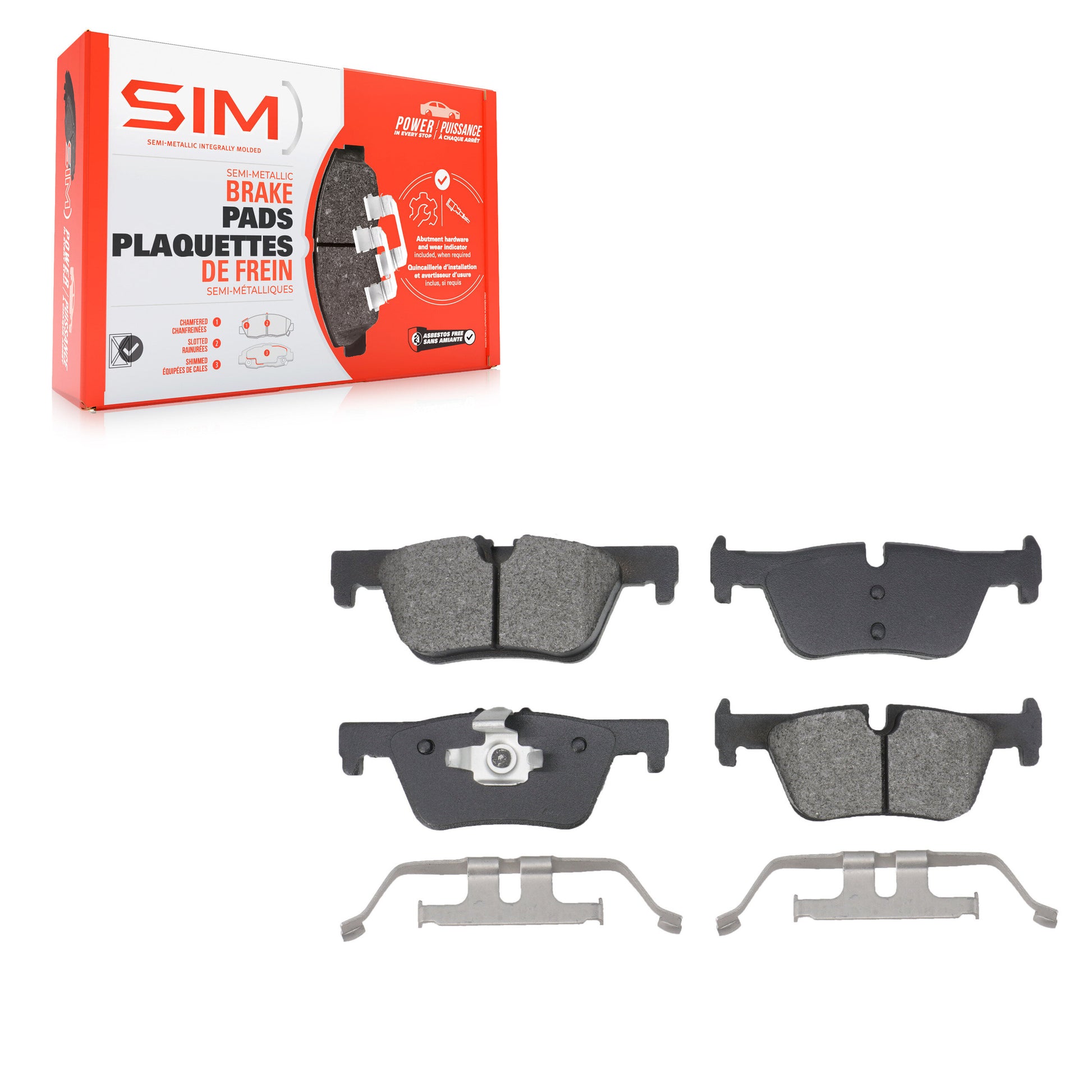 SIM SIM-1613 Disc Brake Pad for 2012-2021 BMW 230i, BMW 230i xDrive, BMW 328d xDrive - Rear
