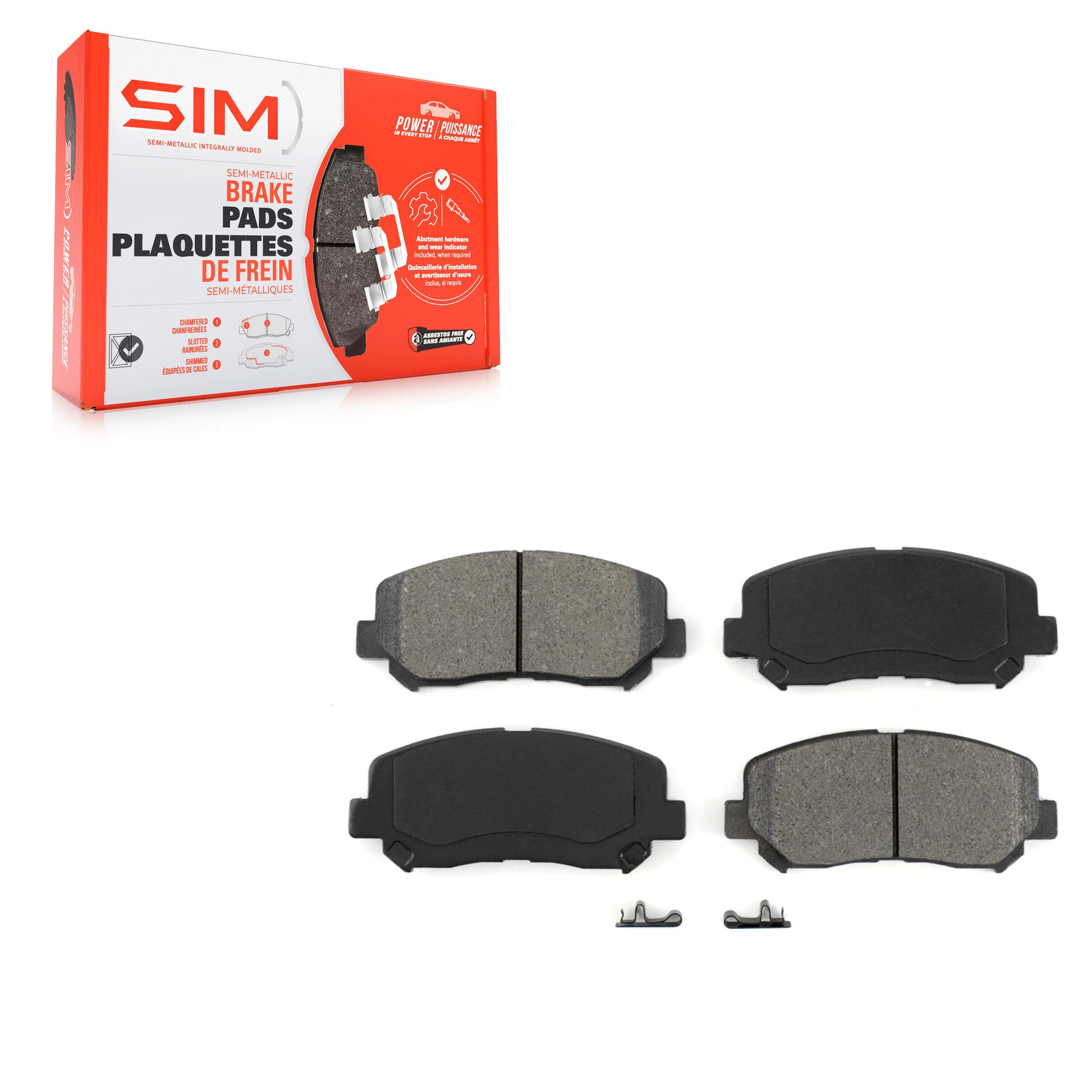 SIM SIM-1623 Disc Brake Pad for 2013-2024 Mazda CX-5, Chrysler 200, Dodge Dart - Front