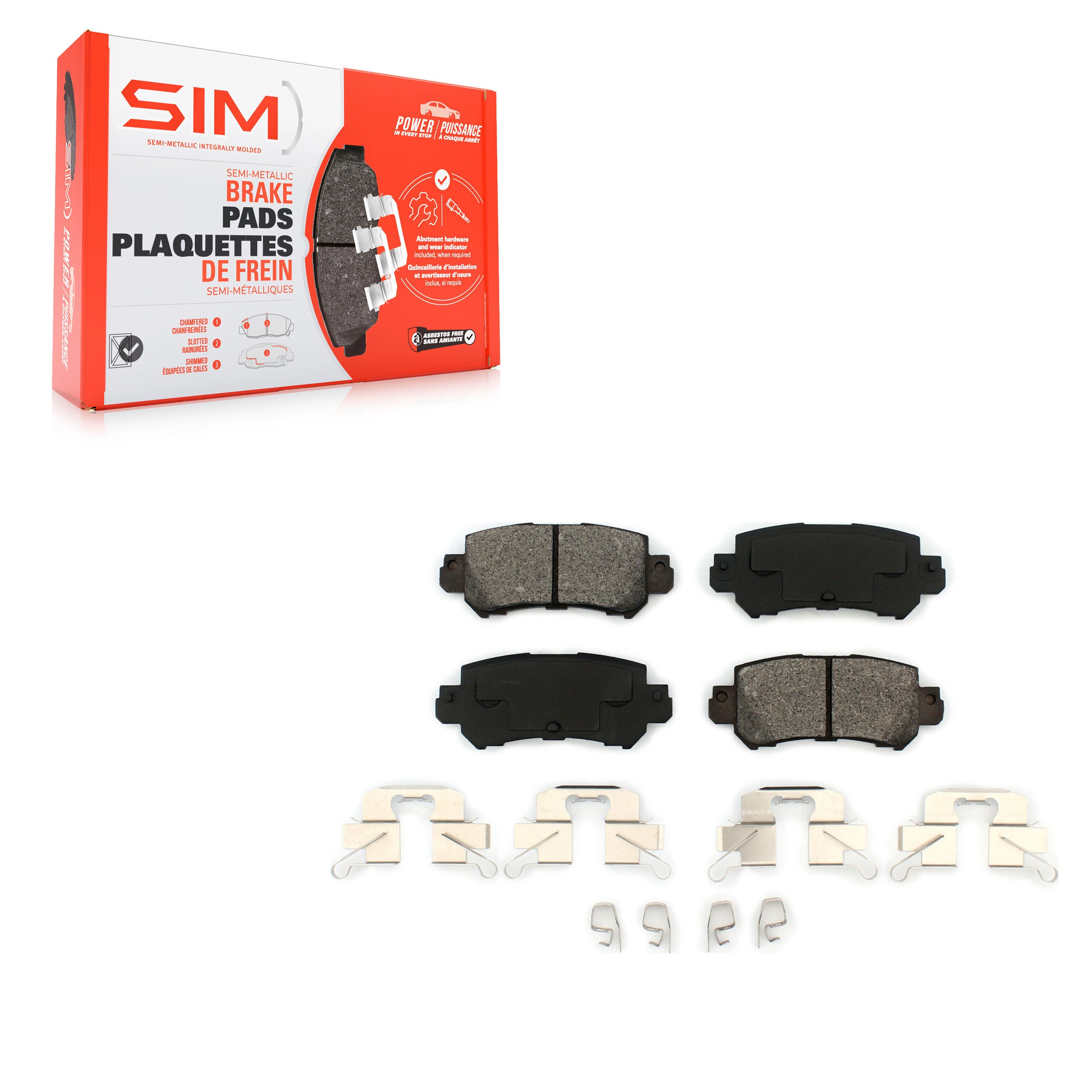 SIM SIM-1624 Disc Brake Pad for 2013-2018 Mazda CX-3, Mazda CX-5 - Rear
