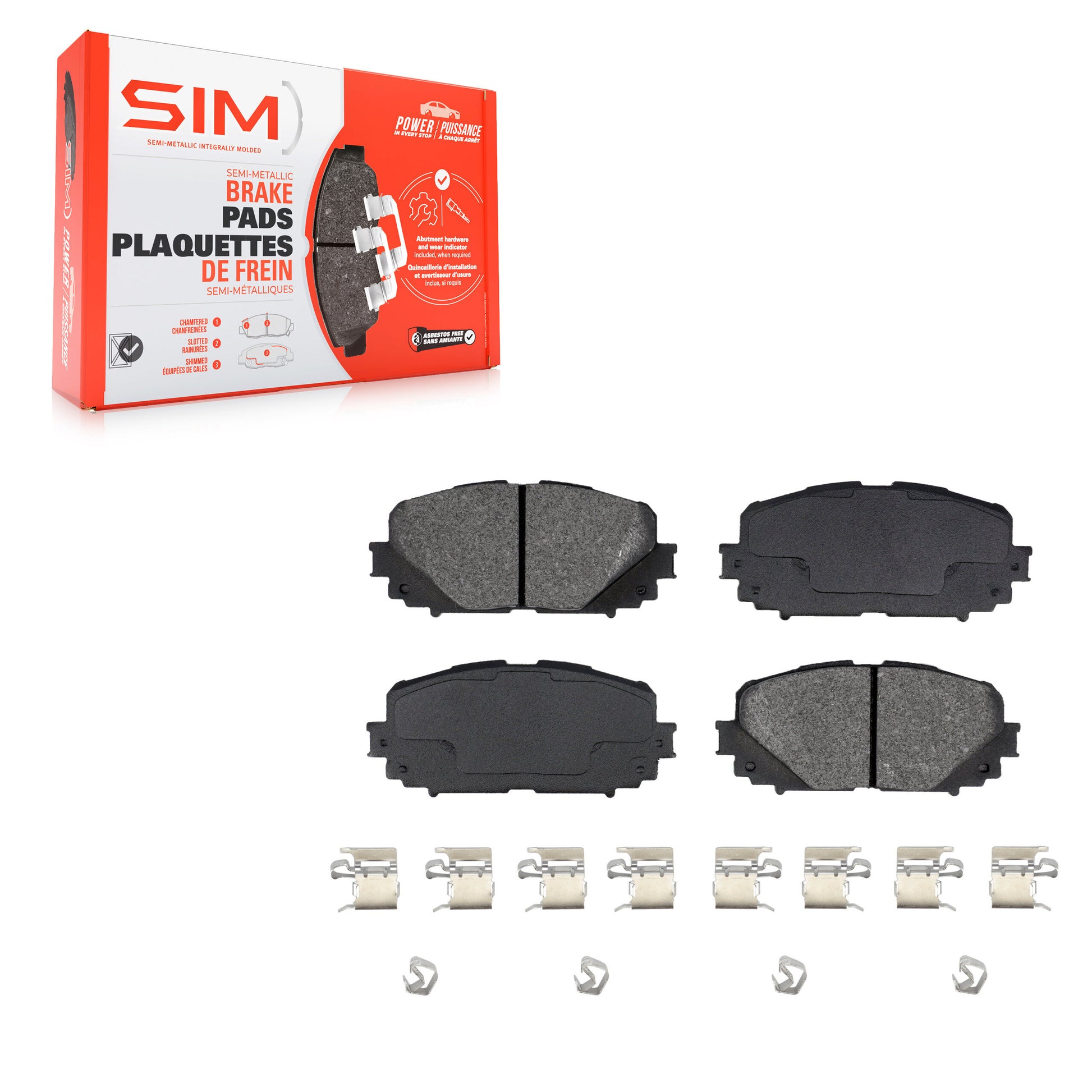 SIM SIM-1628 Disc Brake Pad for 2012-2018 Toyota Yaris - Front