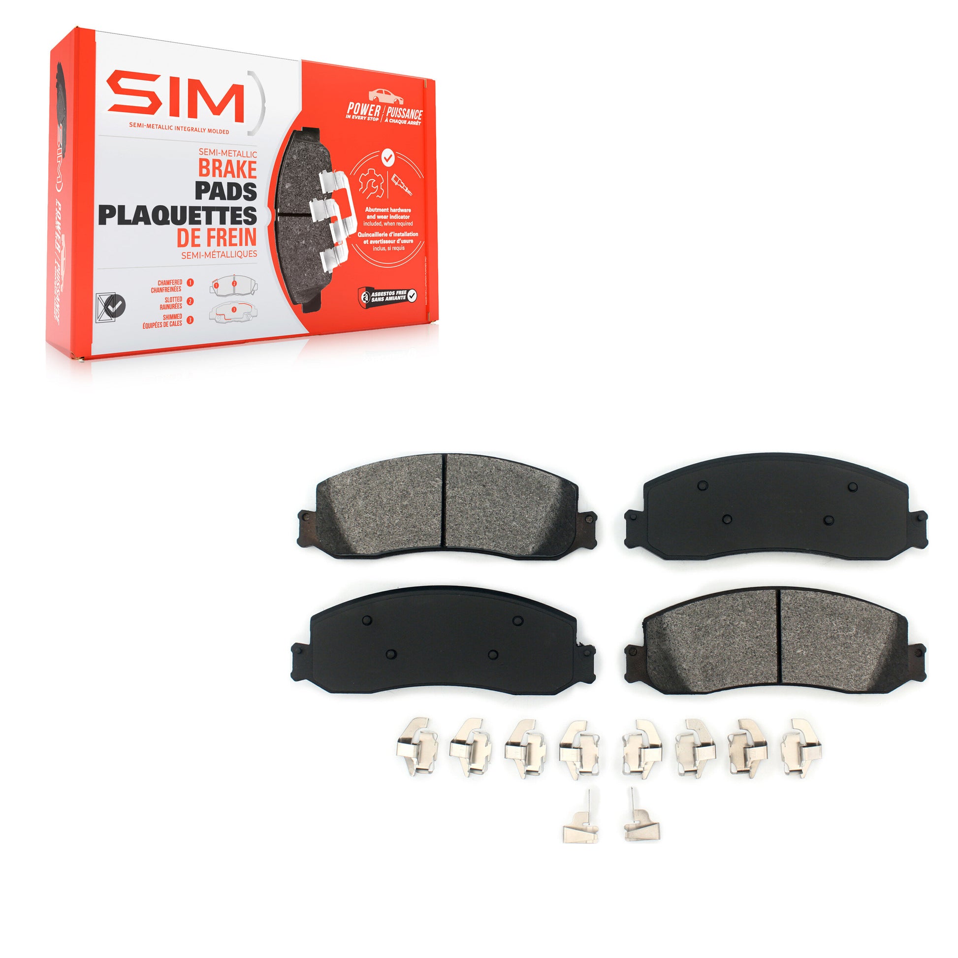 SIM SIM-1631A Disc Brake Pad for 2010-2012 Ford F-250 Super Duty, Ford F-350 Super Duty - Front