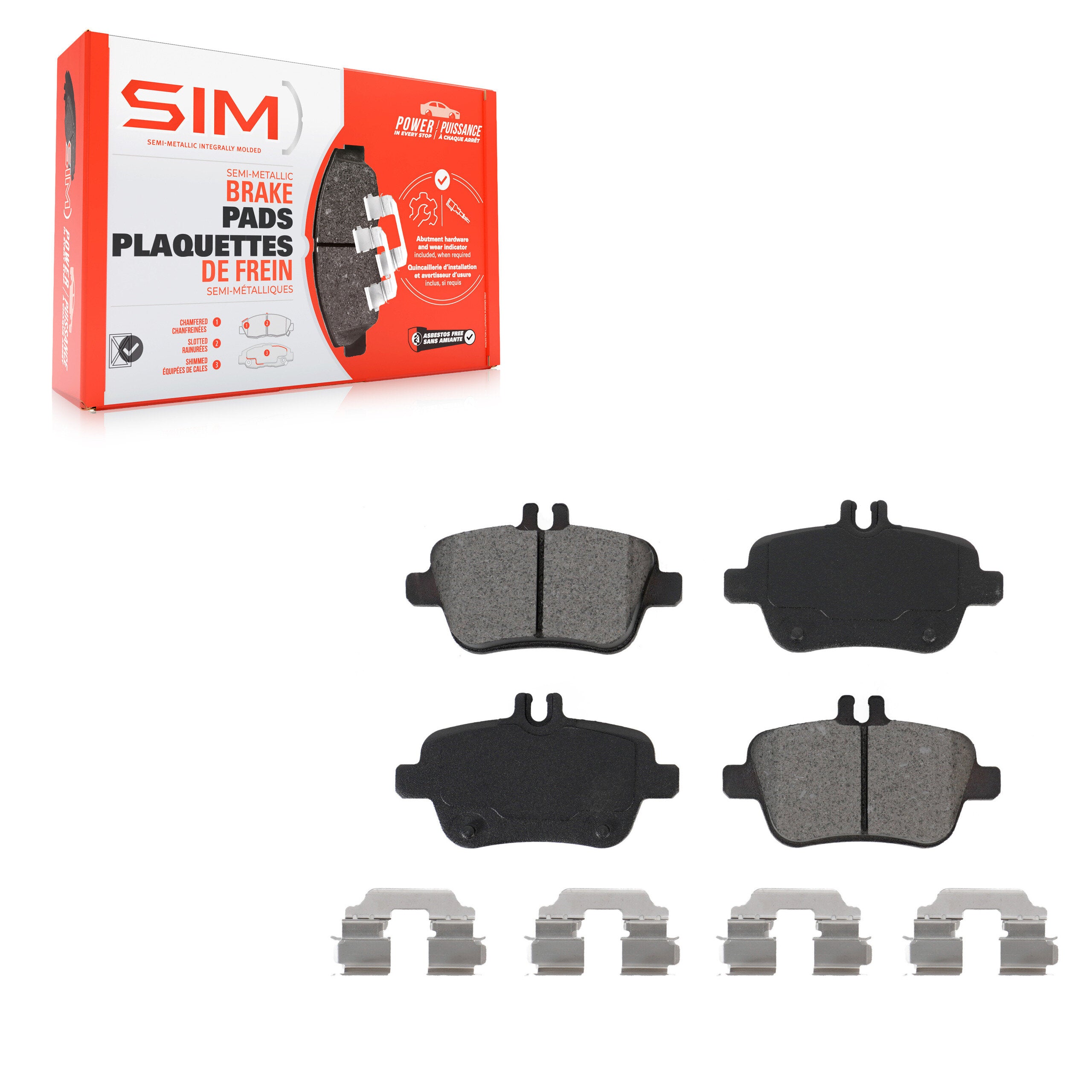 SIM SIM-1646 Disc Brake Pad for 2012-2020 INFINITI QX30, Mercedes-Benz CLA250, Mercedes-Benz SLC300 - Rear