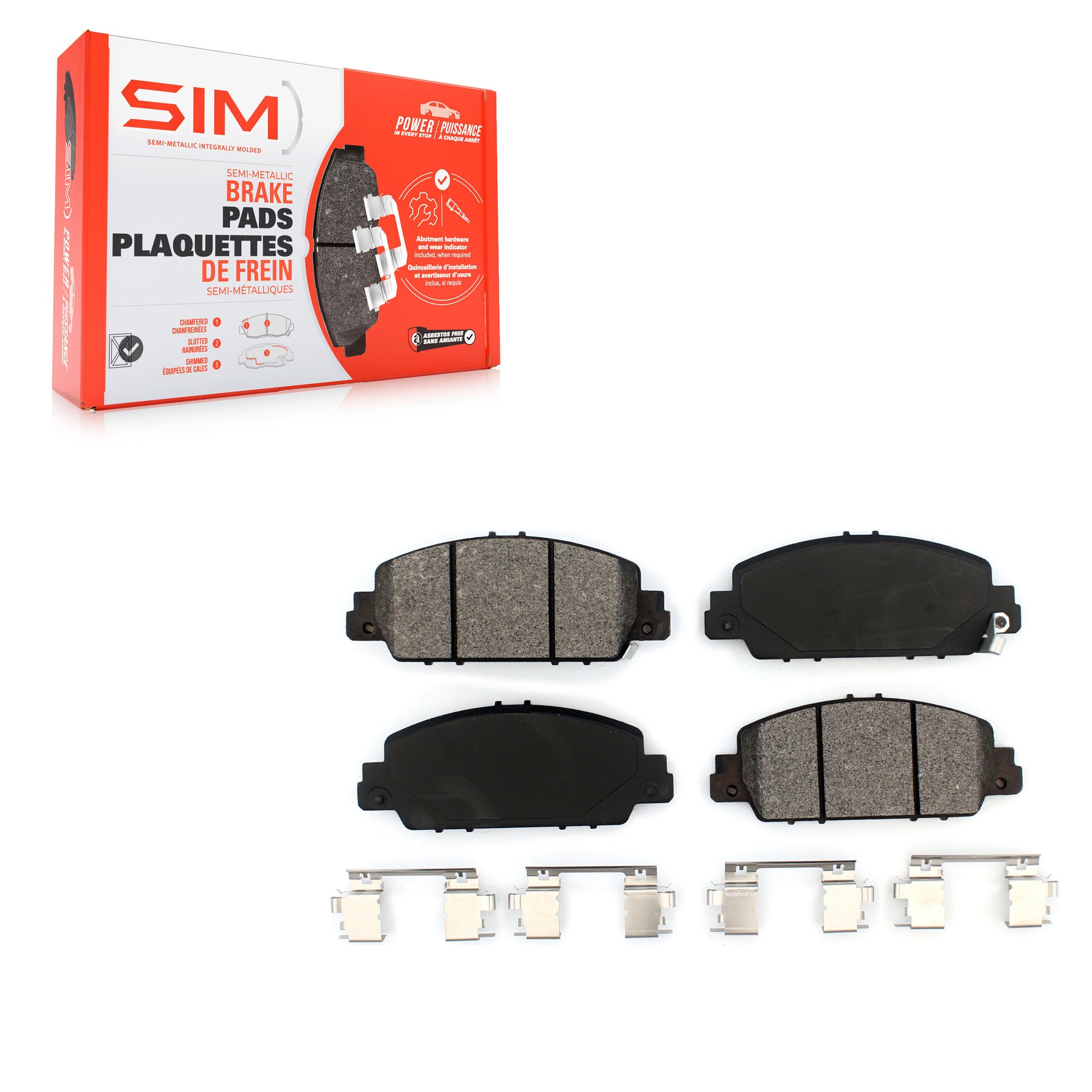 SIM SIM-1654 Disc Brake Pad for 2013-2025 Honda Accord, Honda HR-V - Front
