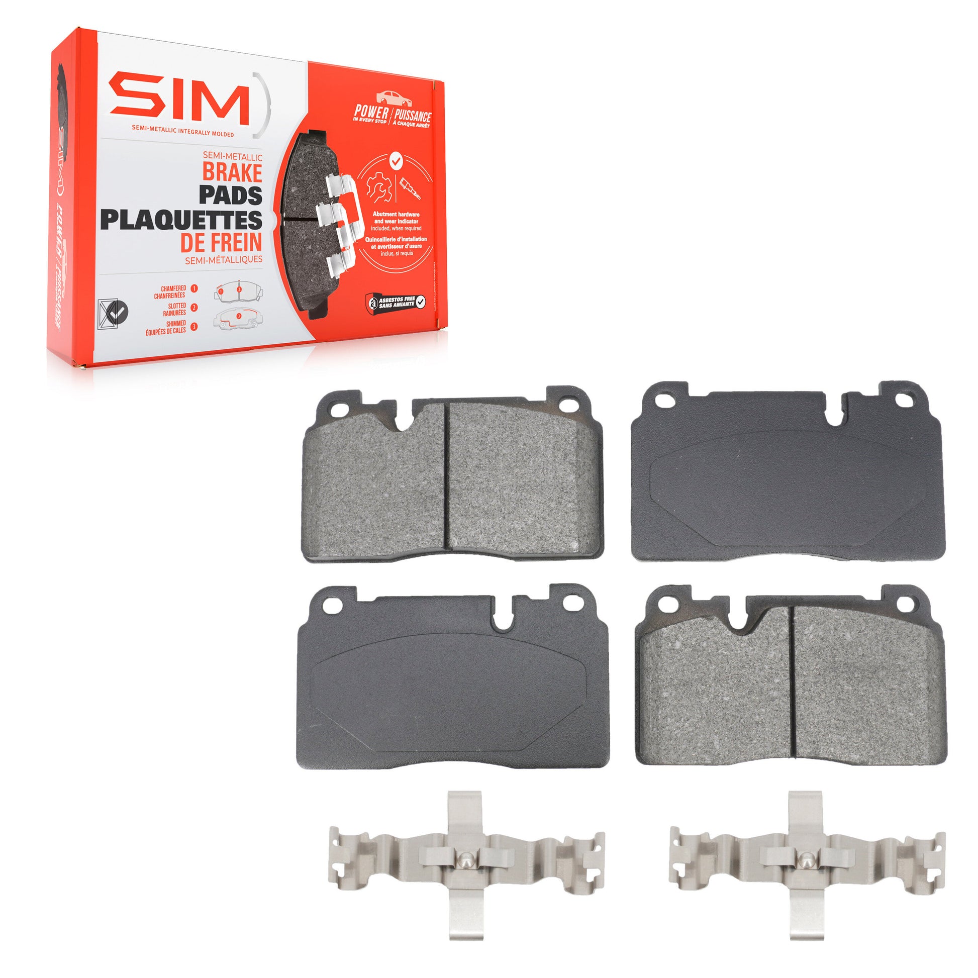 SIM SIM-1663 Disc Brake Pad for 2013-2017 Audi Q5 - Front