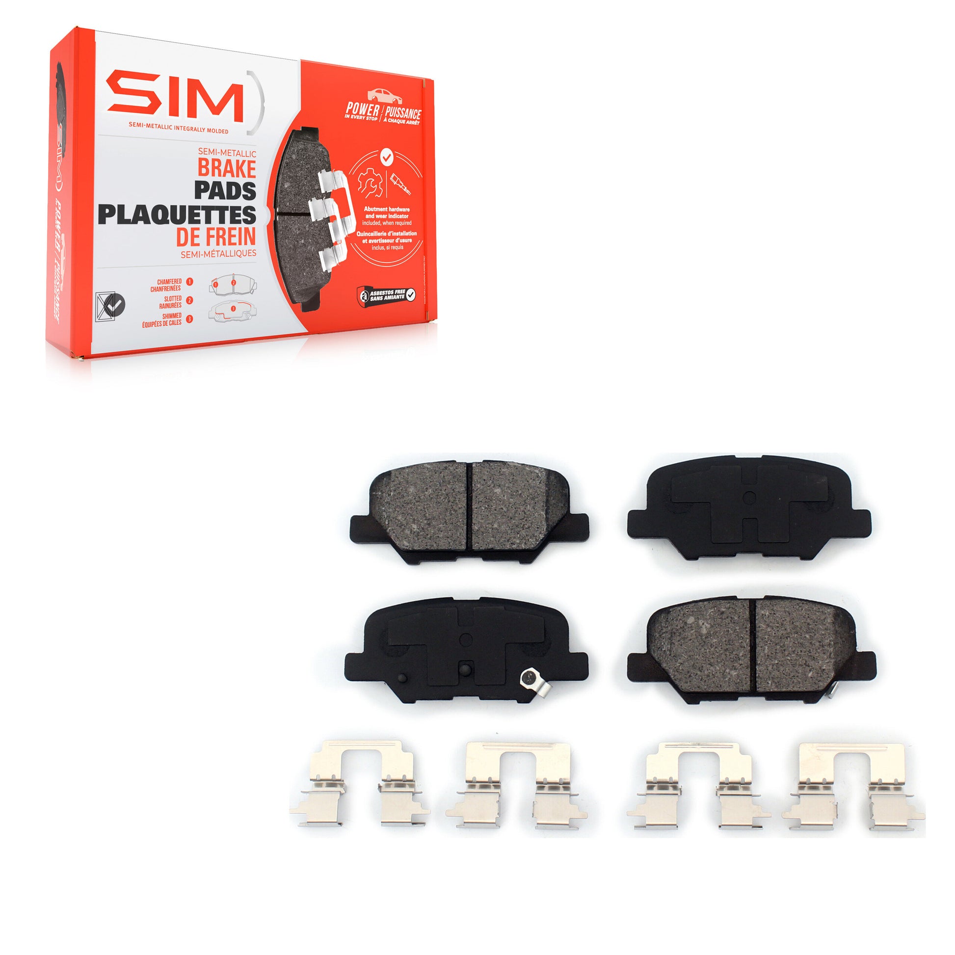 SIM SIM-1679 Disc Brake Pad for 2013-2024 Mazda 3, Mazda 3 Sport, Mitsubishi Outlander - Rear