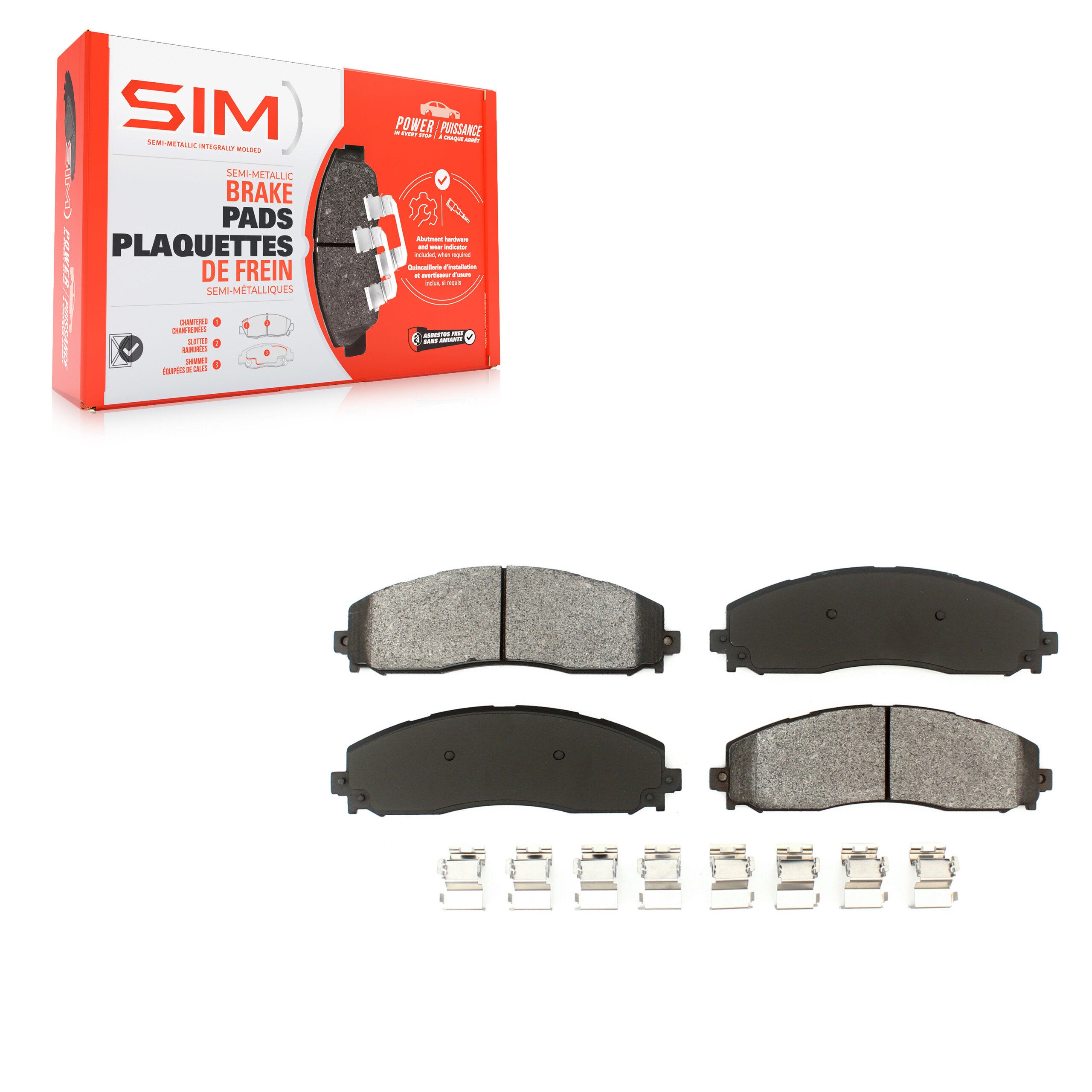 SIM SIM-1691 Disc Brake Pad for 2013-2023 Ford F-250 Super Duty, Ford F-350 Super Duty, Ford F-450 Super Duty - Rear