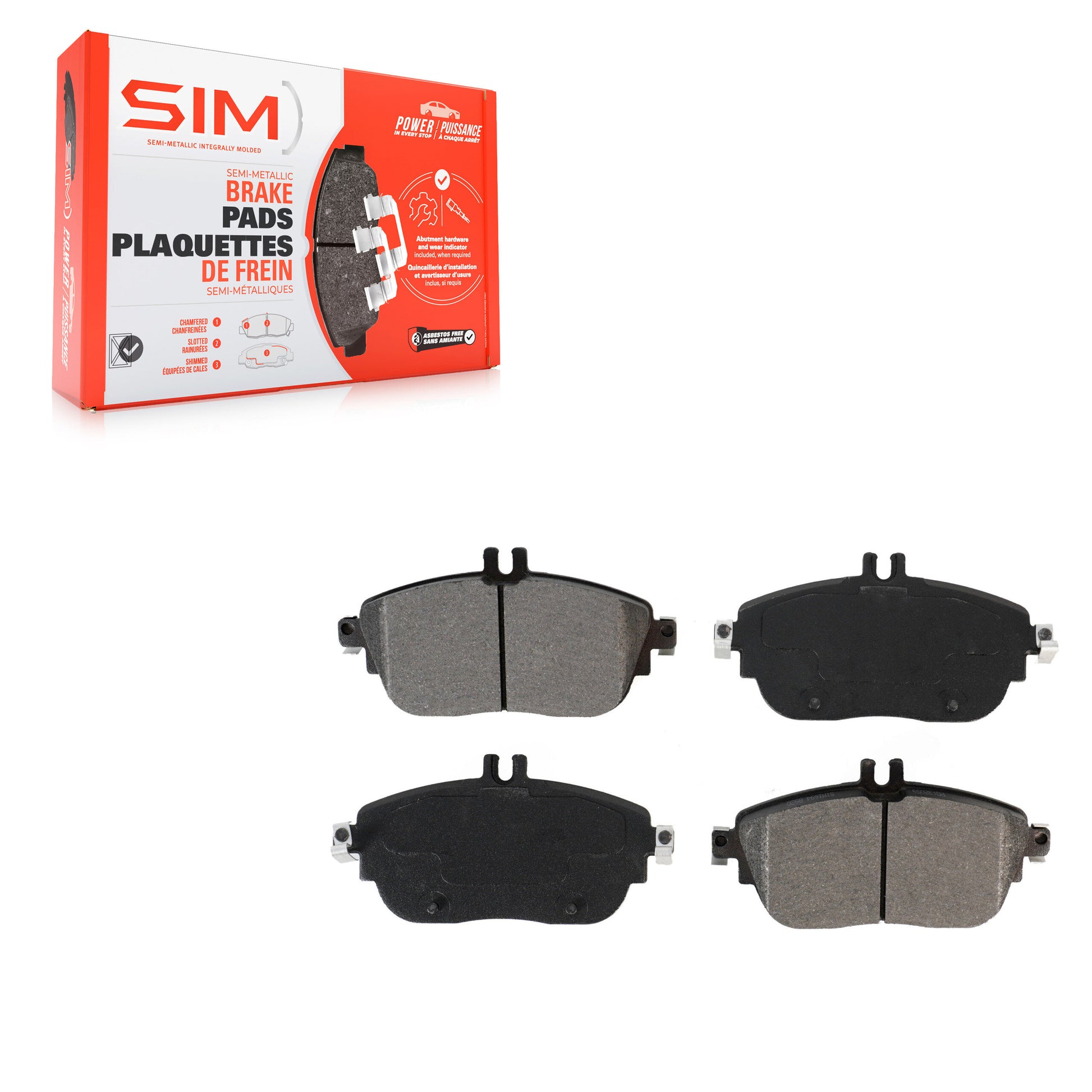SIM SIM-1694 Disc Brake Pad for 2013-2020 INFINITI QX30, Mercedes-Benz B250e, Mercedes-Benz GLA250 - Front