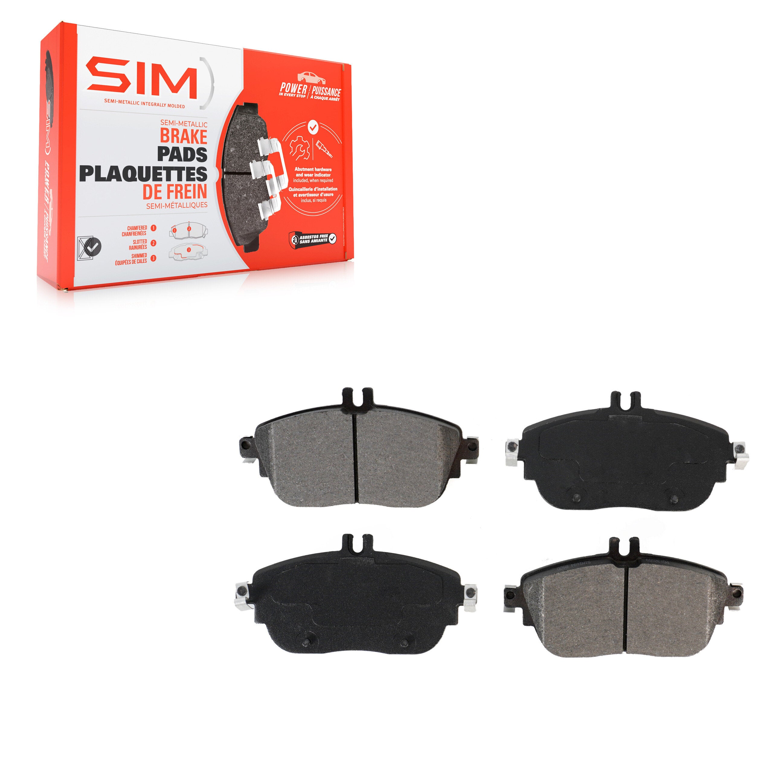SIM SIM-1694 Disc Brake Pad for 2013-2020 INFINITI QX30, Mercedes-Benz B250e, Mercedes-Benz GLA250 - Front