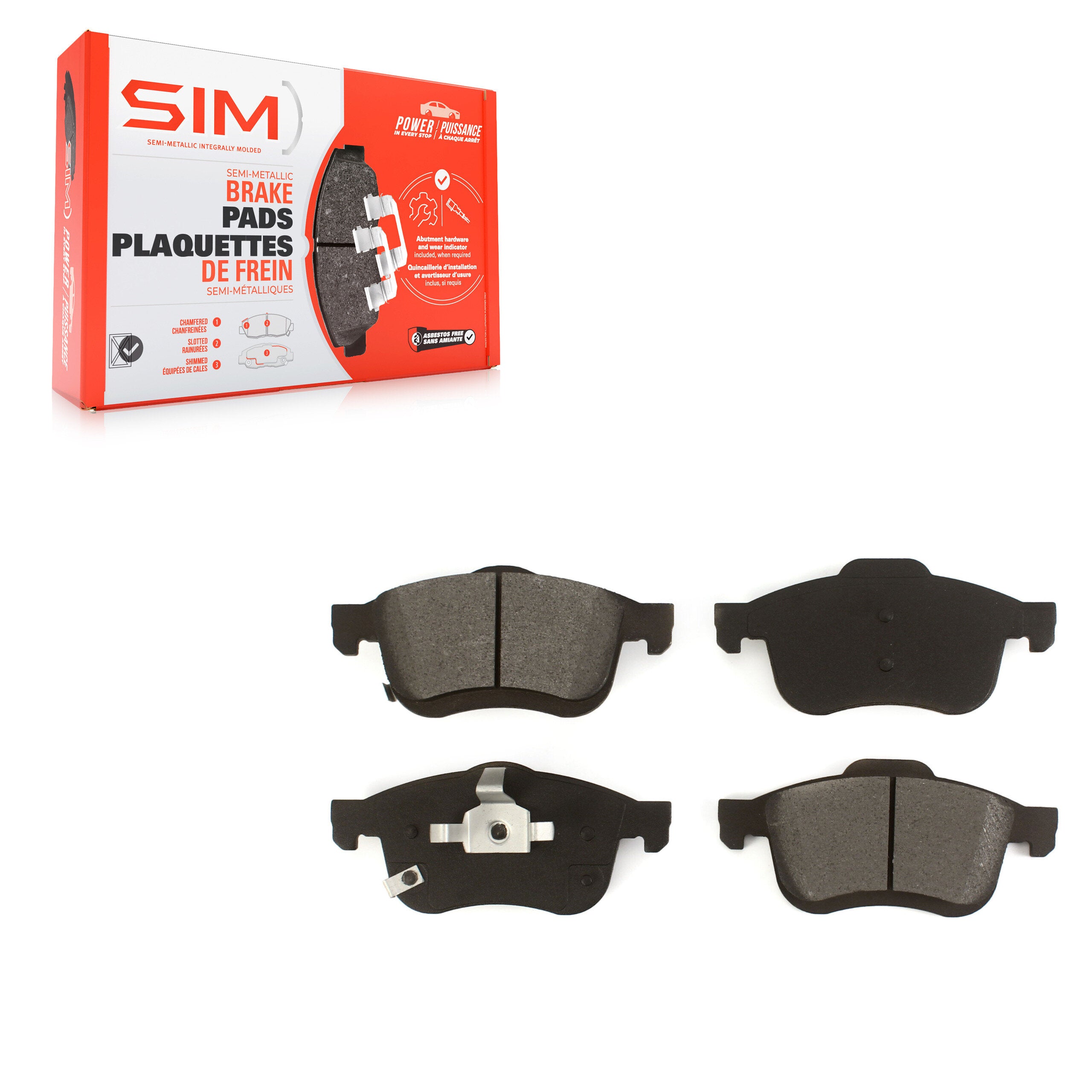 SIM SIM-1721 Disc Brake Pad for 2014-2021 Ram ProMaster City, Fiat 500L - Front