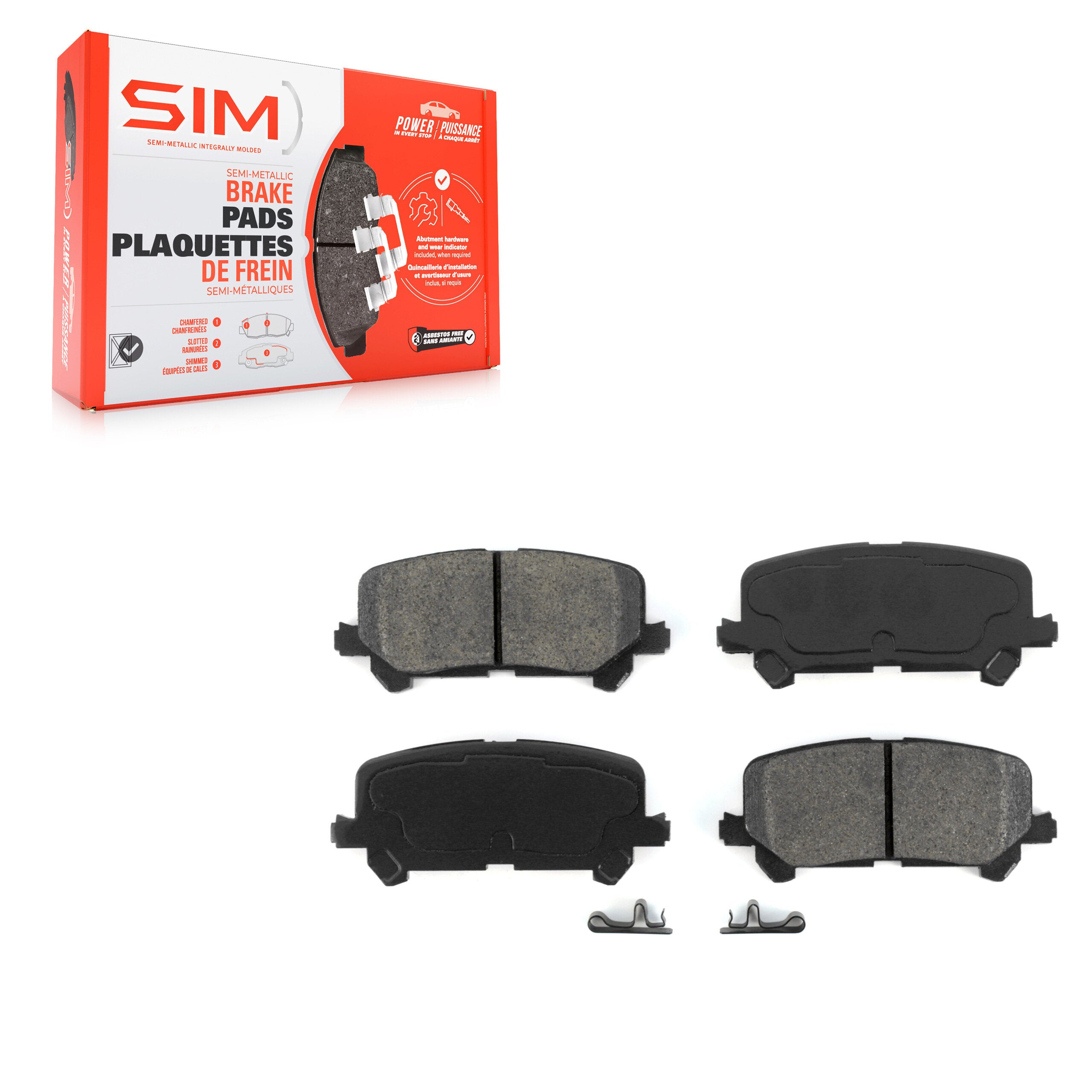 SIM SIM-1724 Disc Brake Pad for 2014-2025 Honda Passport, Honda Ridgeline, Honda Pilot - Rear