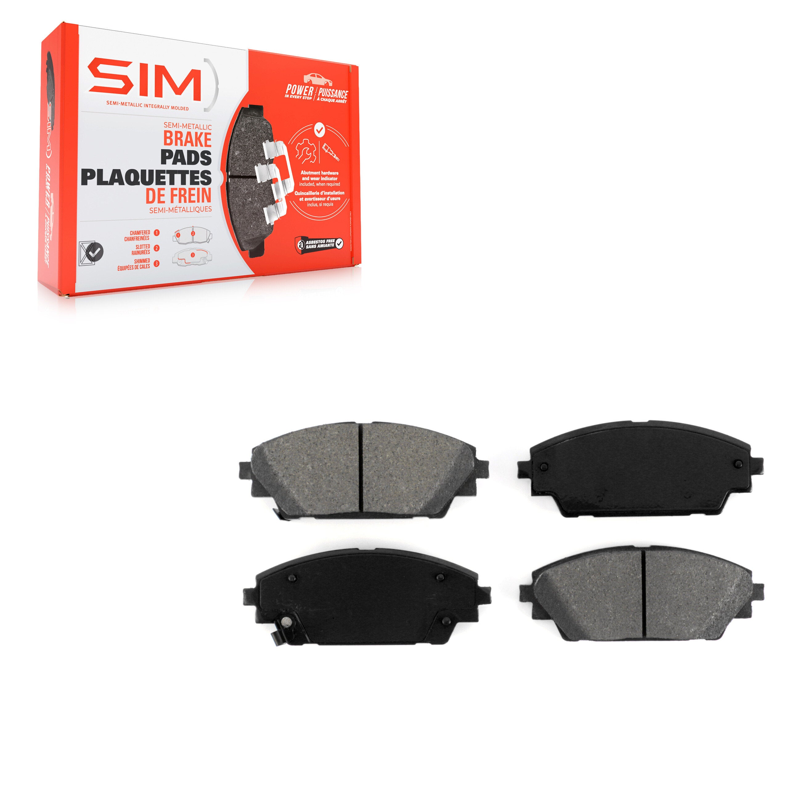 SIM SIM-1728 Disc Brake Pad for 2014-2022 Mazda CX-3, Mazda 3, Mazda 3 Sport - Front