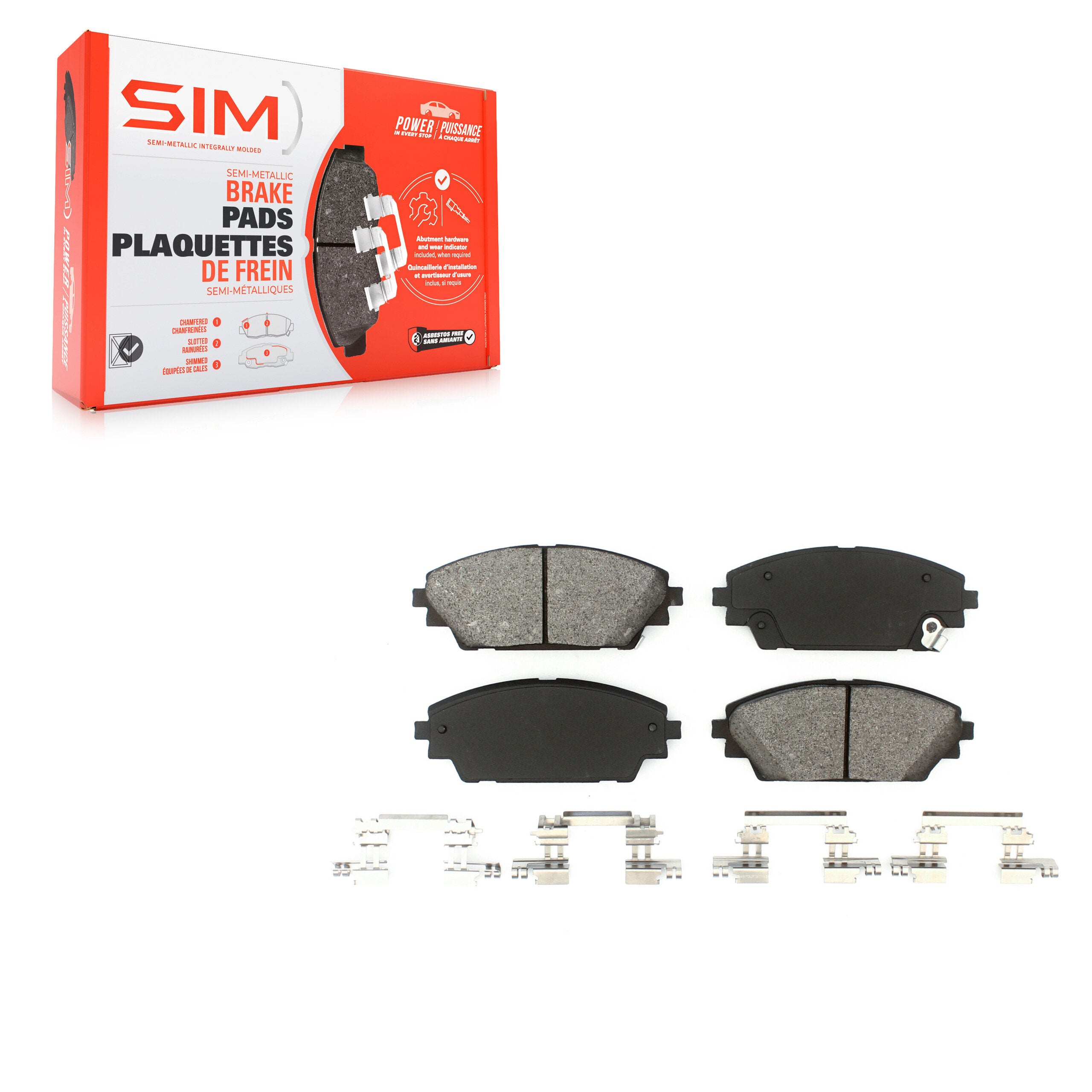 SIM SIM-1729 Disc Brake Pad for 2014-2018 Mazda 3, Mazda 3 Sport - Rear