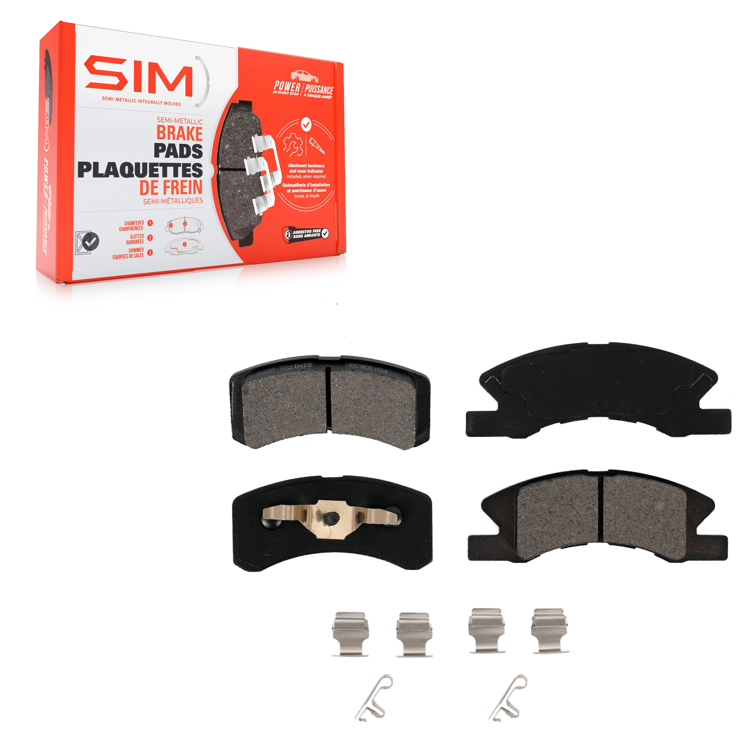 SIM SIM-1731 Disc Brake Pad for 2014-2024 Mitsubishi Mirage, Mitsubishi Mirage G4 - Front