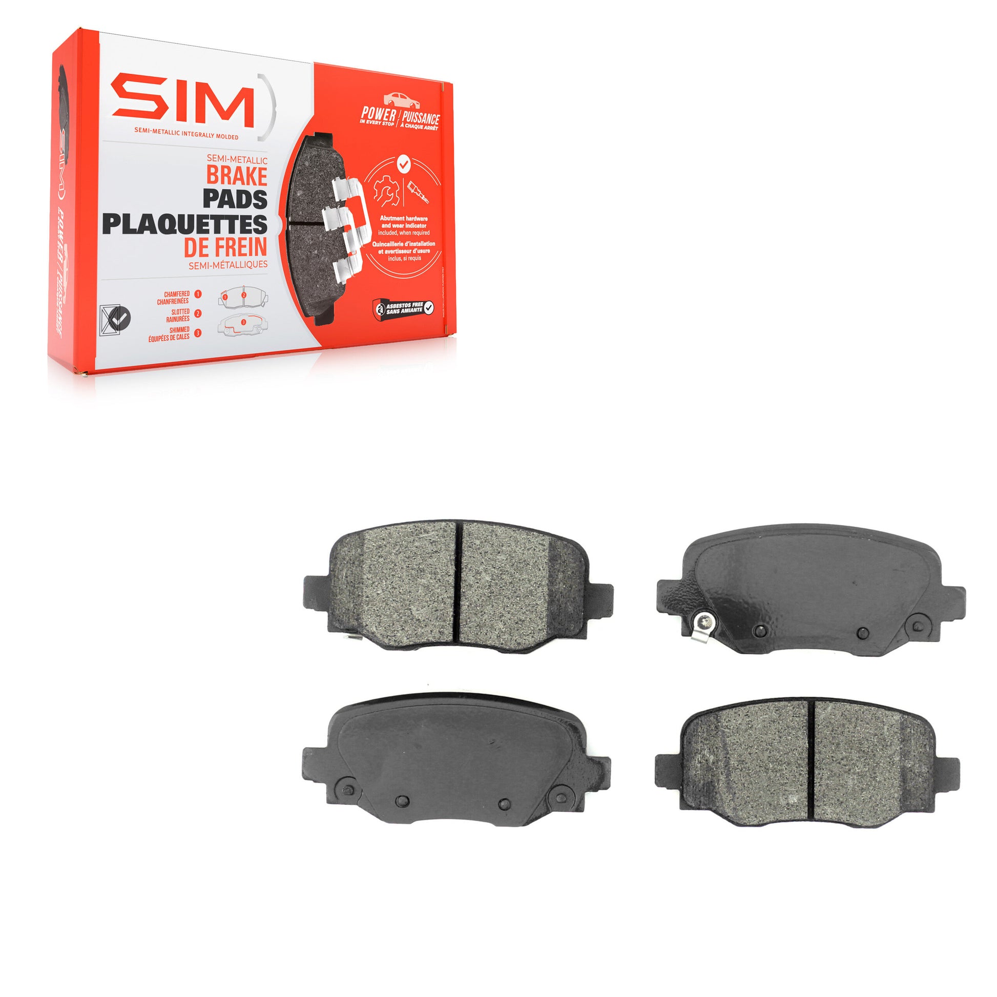 SIM SIM-1734 Disc Brake Pad for 2014-2022 Chrysler 200, Jeep Cherokee - Rear