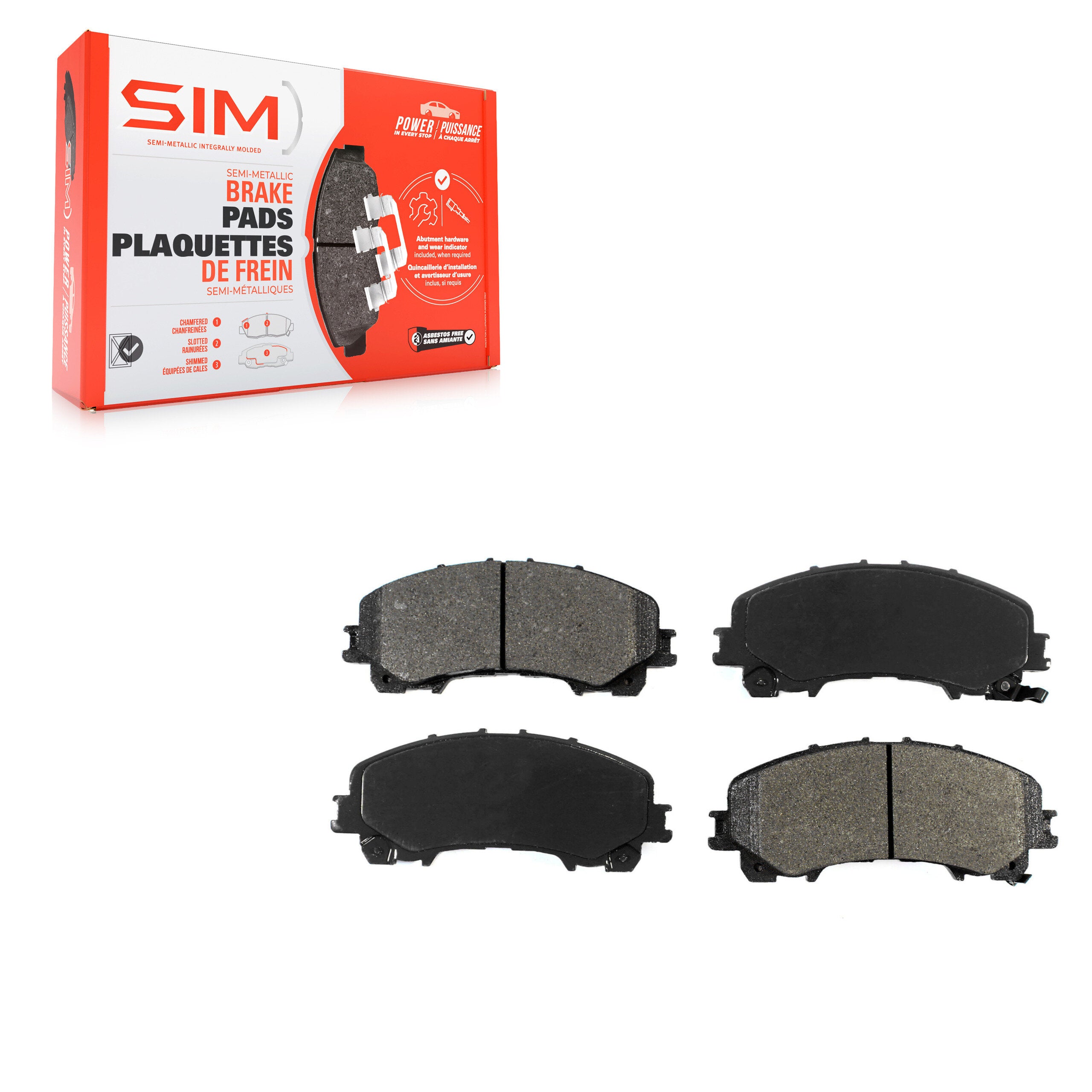 SIM SIM-1736 Disc Brake Pad for 2014-2024 Nissan Z, INFINITI QX55, INFINITI QX50 - Front