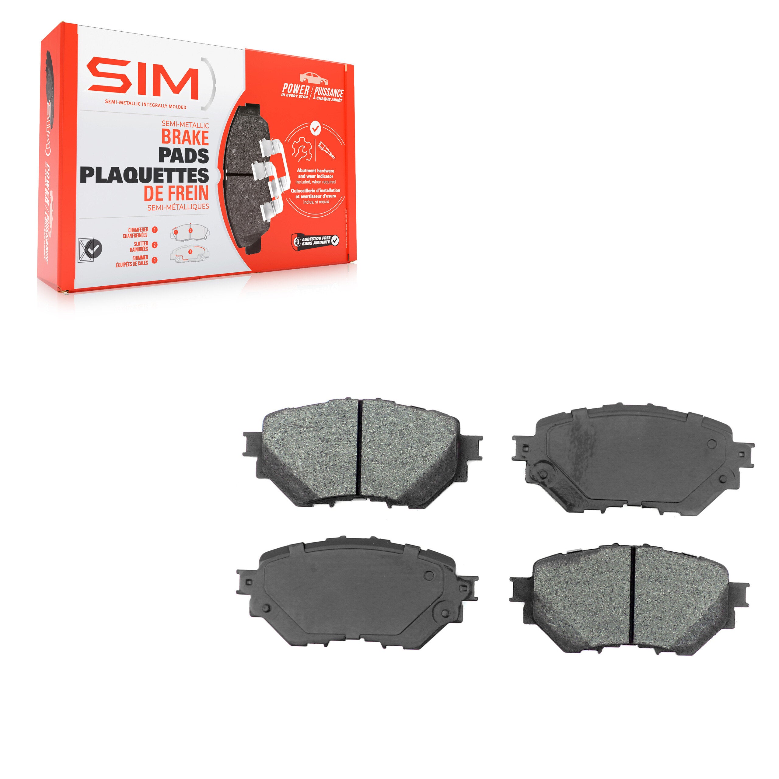SIM SIM-1759 Disc Brake Pad for 2014-2018 Mazda 3, Mazda 3 Sport - Front