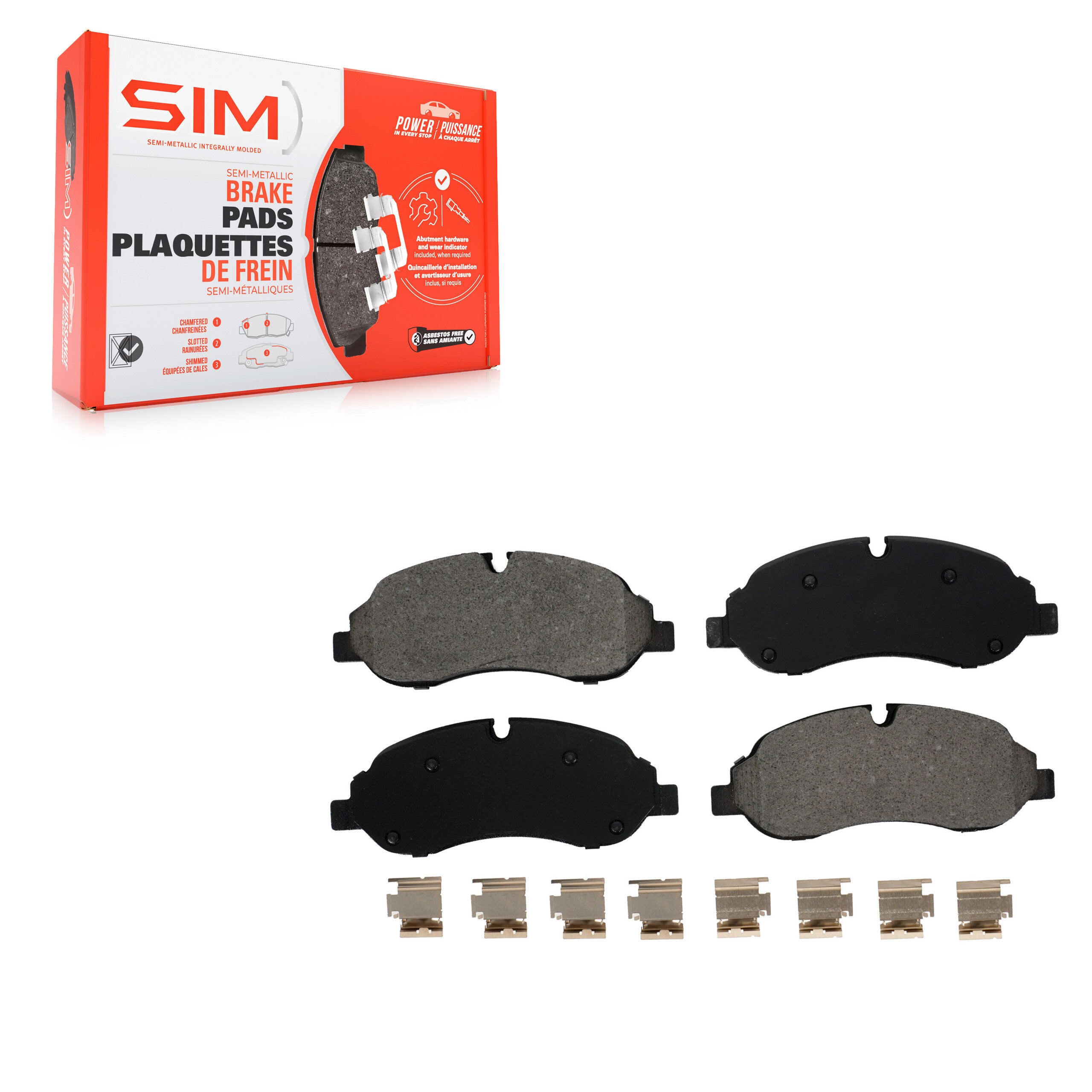 SIM SIM-1774 Disc Brake Pad for 2015-2023 Ford Transit-150, Ford Transit-350, Ford Transit-350 HD - Front