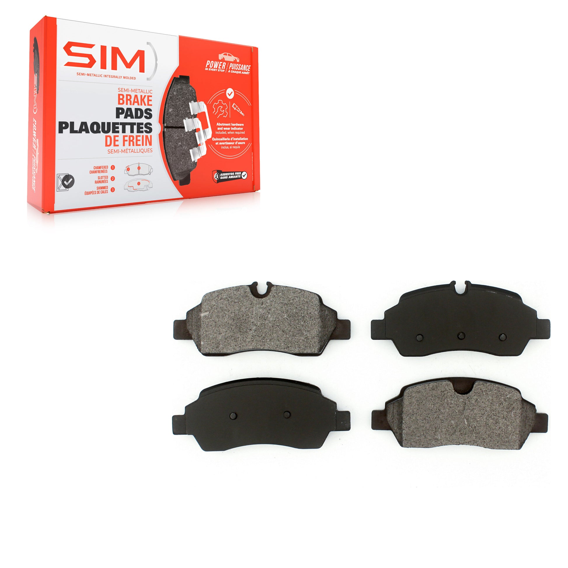 SIM SIM-1775 Disc Brake Pad for 2015-2019 Ford Transit-150, Ford Transit-250, Ford Transit-350 - Rear