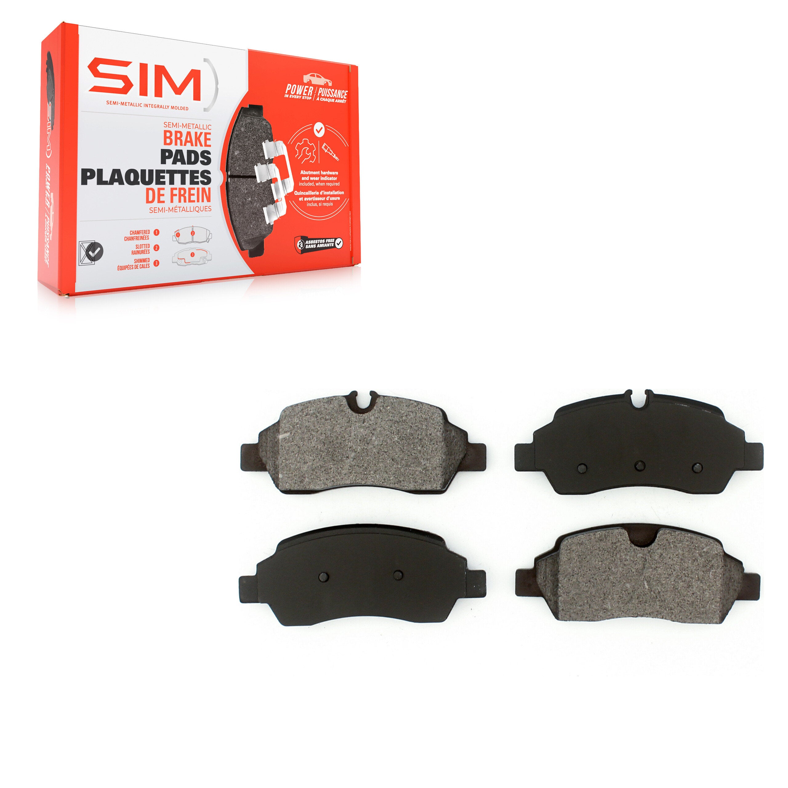 SIM SIM-1775 Disc Brake Pad for 2015-2019 Ford Transit-150, Ford Transit-250, Ford Transit-350 - Rear