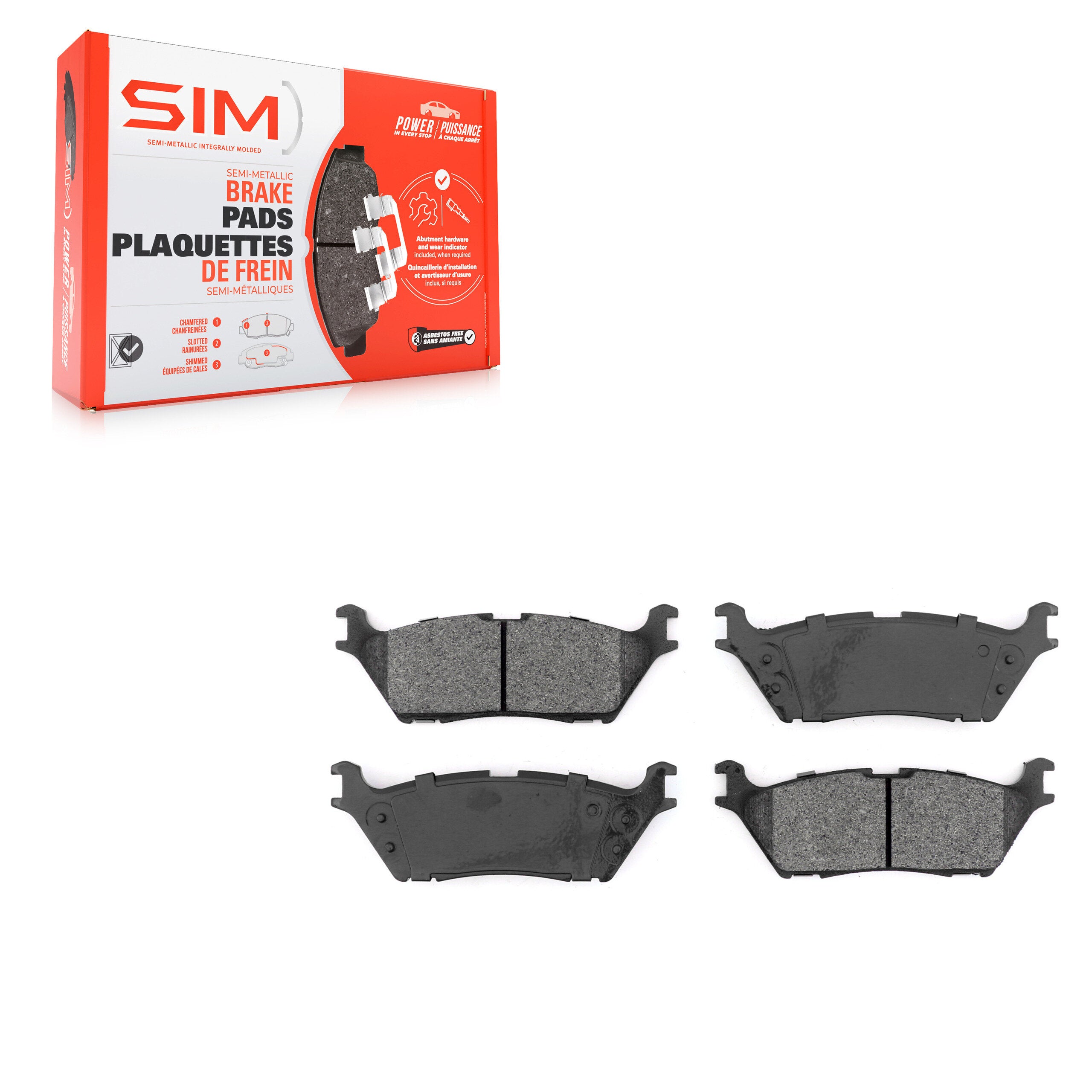 SIM SIM-1790 Disc Brake Pad for 2015-2021 Ford Expedition, Lincoln Navigator, Ford F-150 - Rear