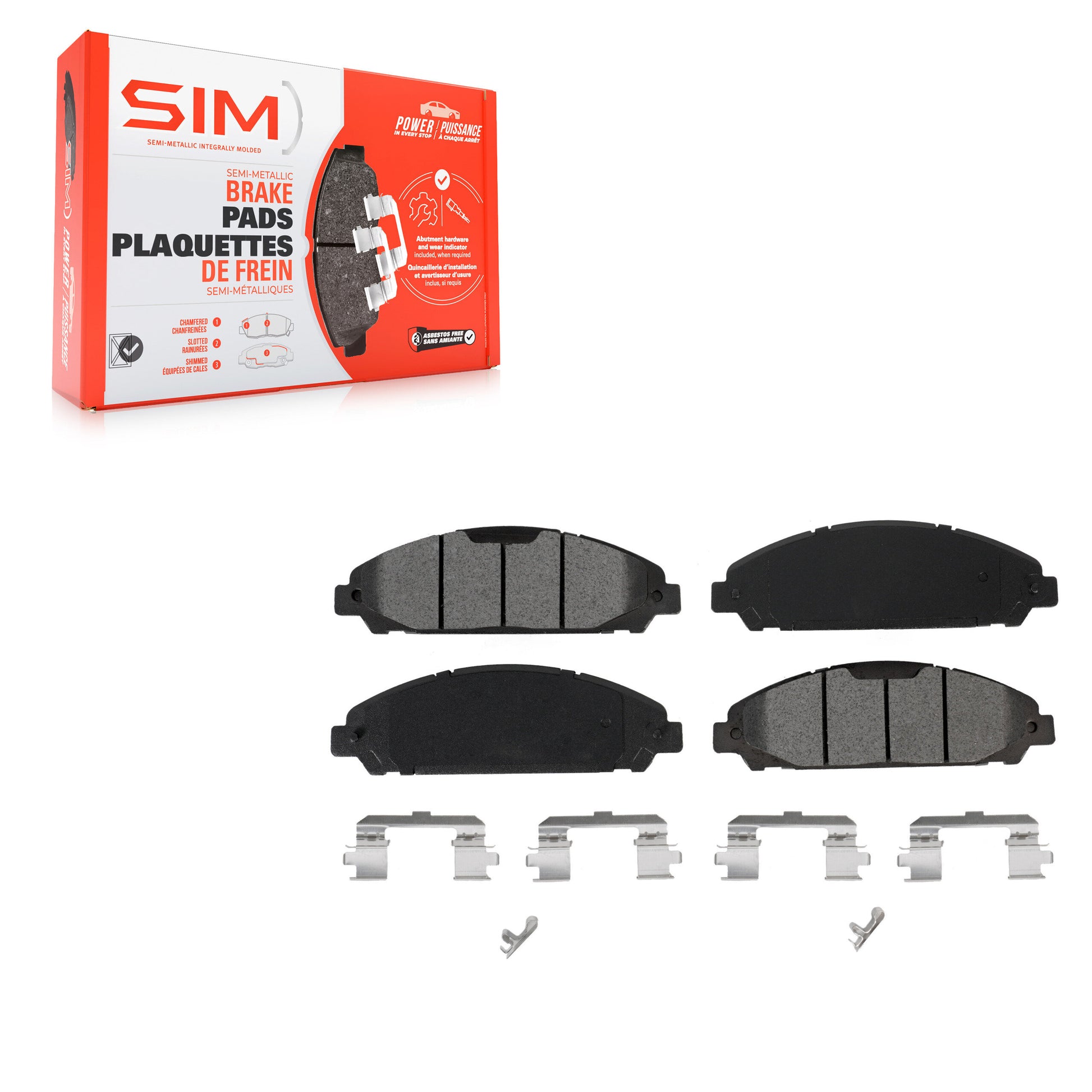 SIM SIM-1791 Disc Brake Pad for 2015-2023 Ford Mustang - Front