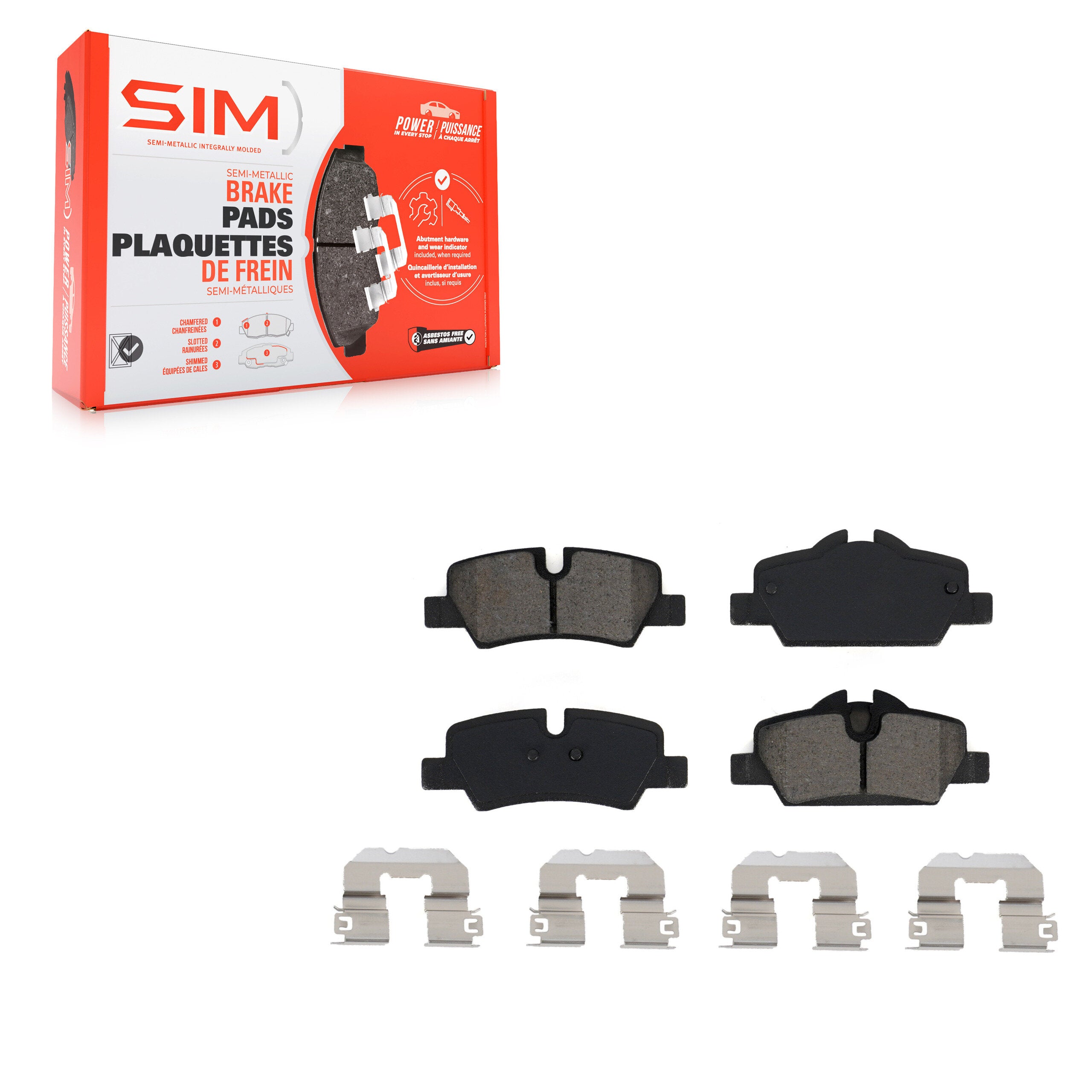 SIM SIM-1800 Disc Brake Pad for 2014-2022 Mini Cooper - Rear