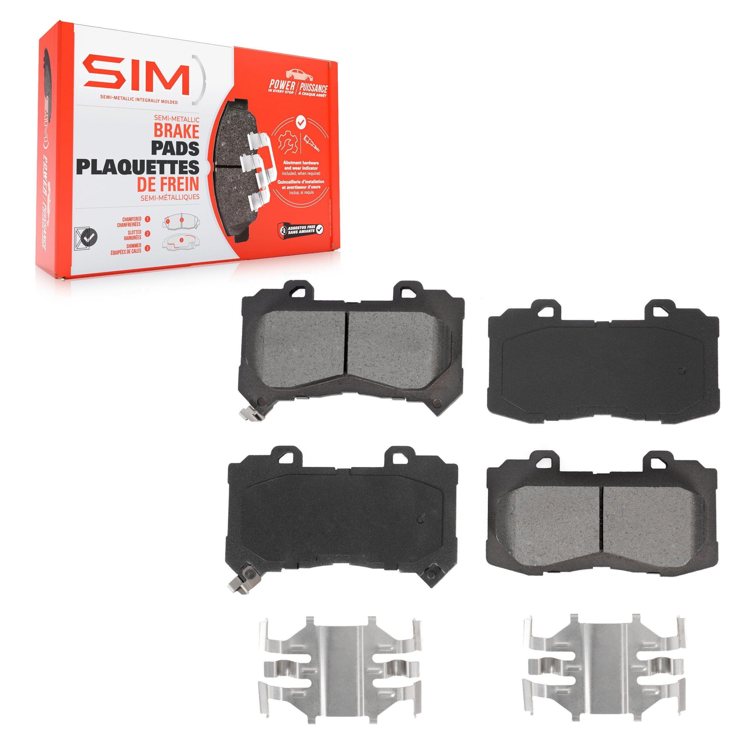 SIM SIM-1802 Disc Brake Pad for 2015-2020 Chevrolet Colorado, GMC Canyon - Front