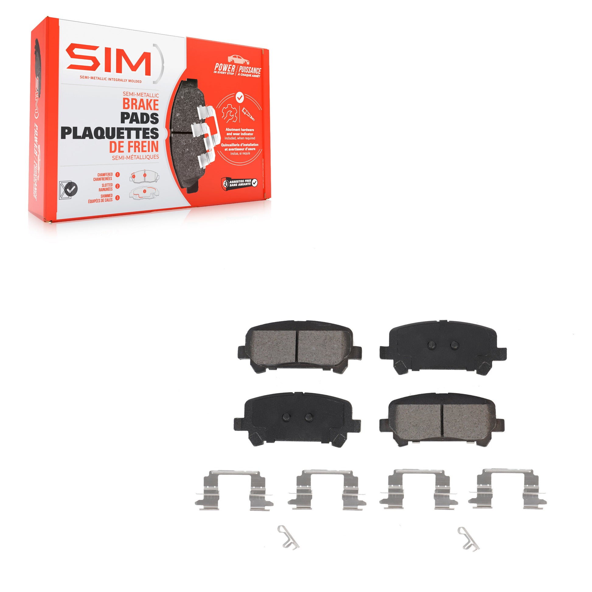 SIM SIM-1806 Disc Brake Pad for 2015-2020 Chevrolet Colorado, GMC Canyon - Rear