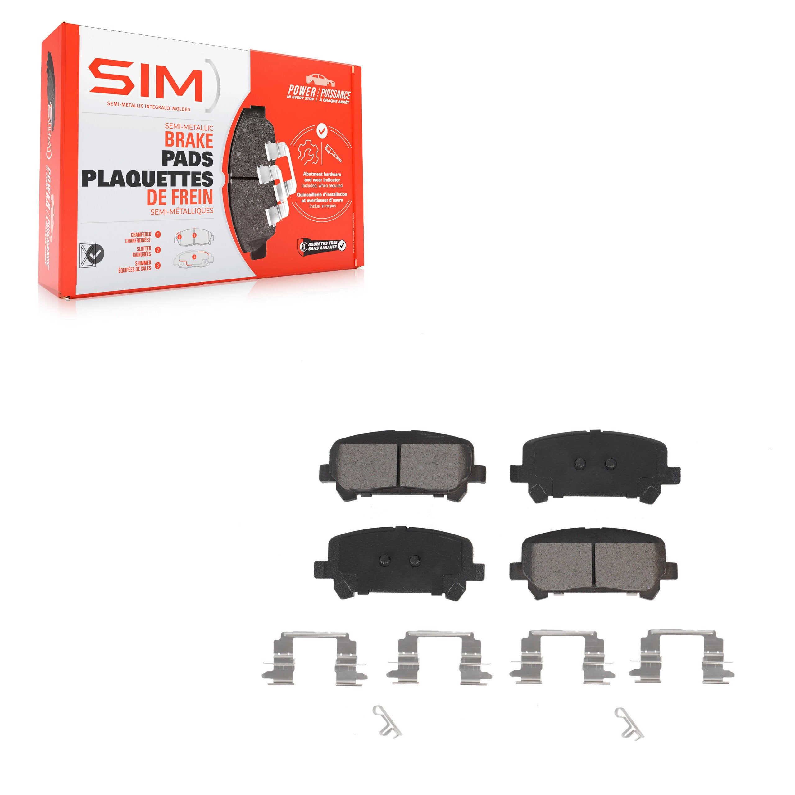SIM SIM-1806 Disc Brake Pad for 2015-2020 Chevrolet Colorado, GMC Canyon - Rear