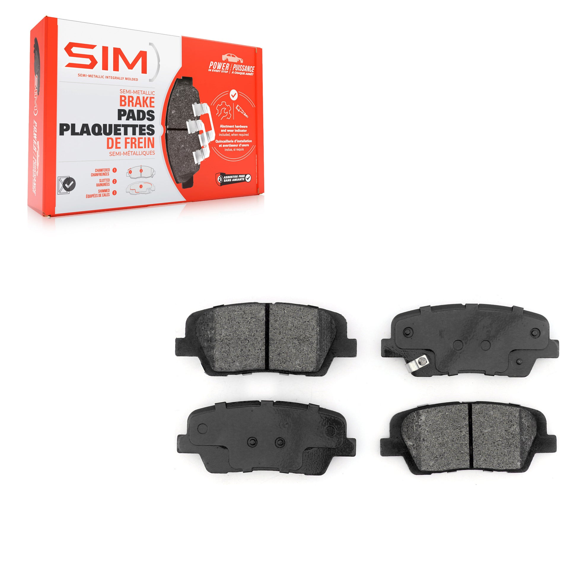 SIM SIM-1816 Disc Brake Pad for 2014-2023 Kia Stinger, Genesis G70, Genesis G80 - Rear