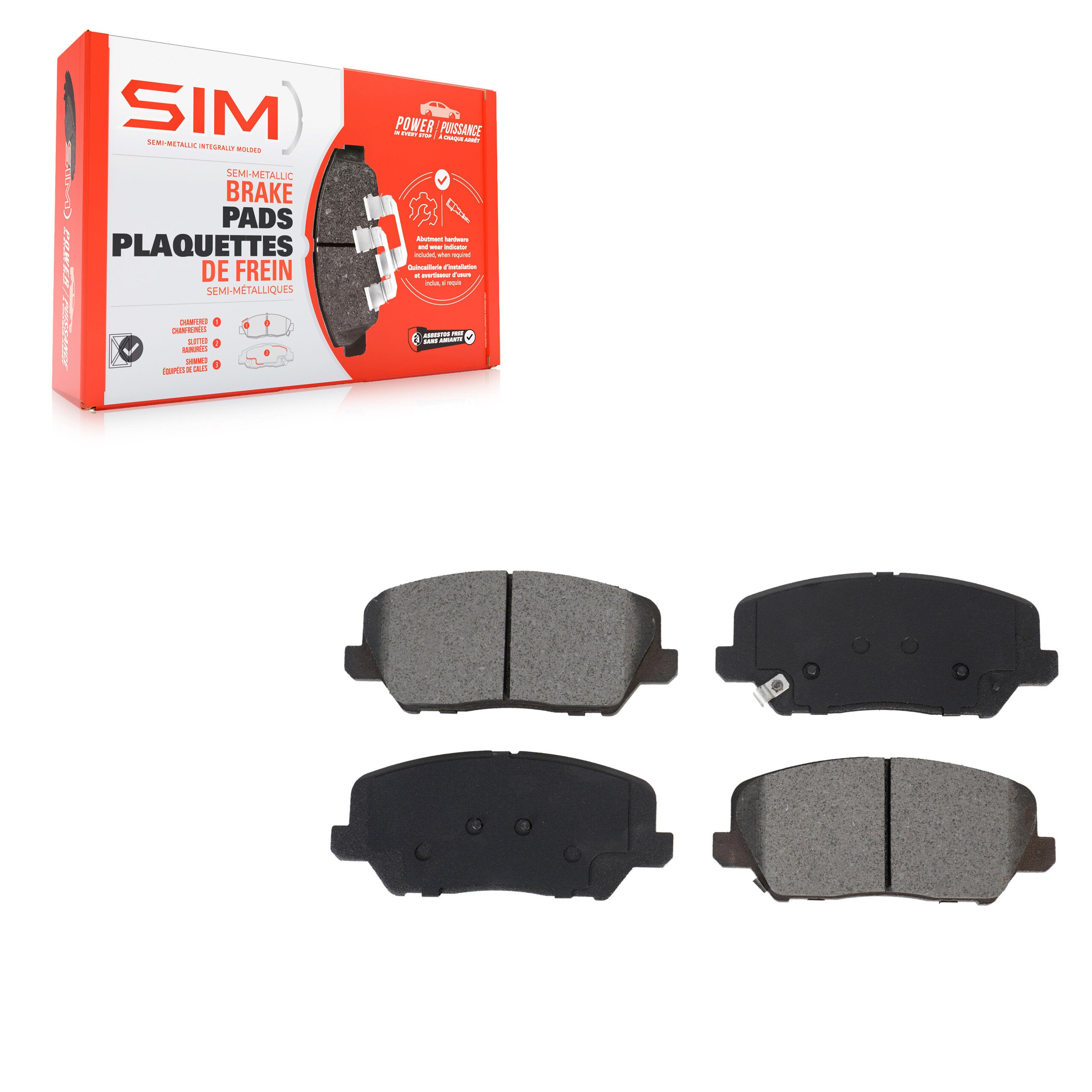 SIM SIM-1827 Disc Brake Pad for 2016-2018 Kia Forte, Kia Forte Koup, Kia Forte5 - Front