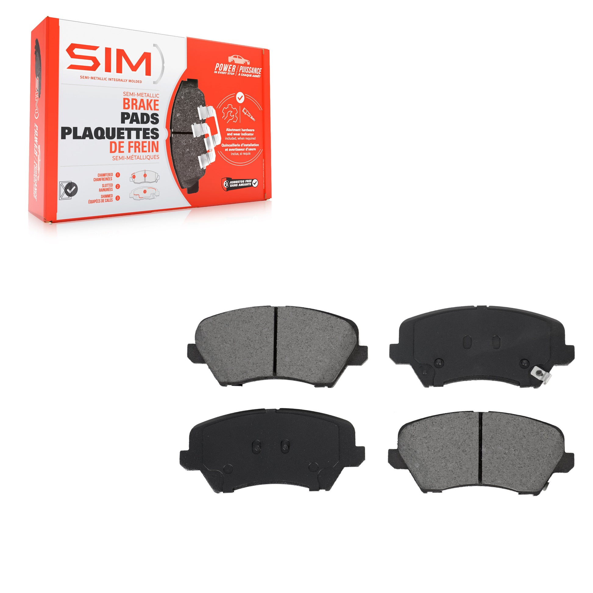 SIM SIM-1828 Disc Brake Pad for 2016-2021 Hyundai Veloster, Hyundai Elantra GT, Kia Forte - Front