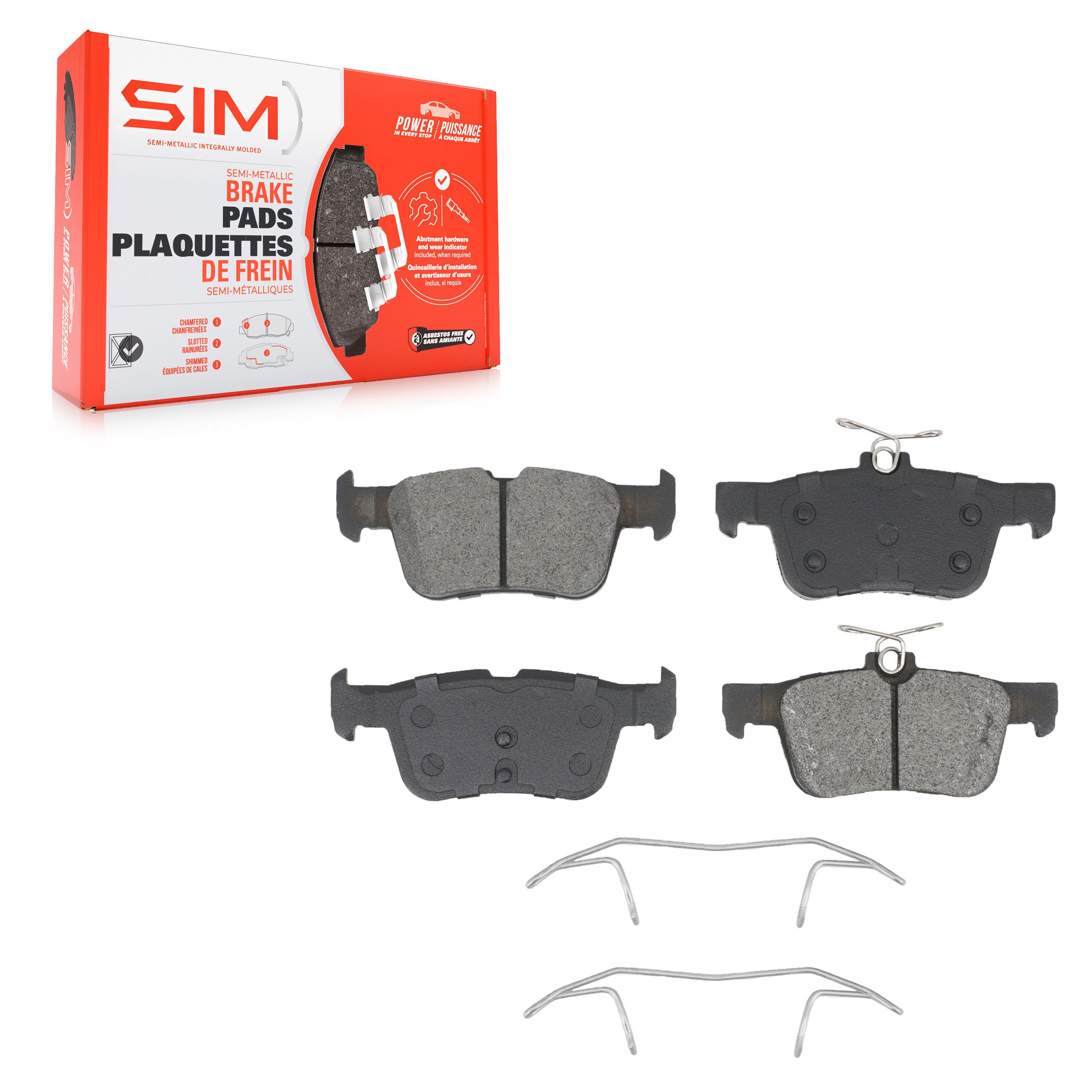 SIM SIM-1833 Disc Brake Pad for 2019-2023 Ford Maverick, Ford Bronco Sport, Ford Escape - Rear
