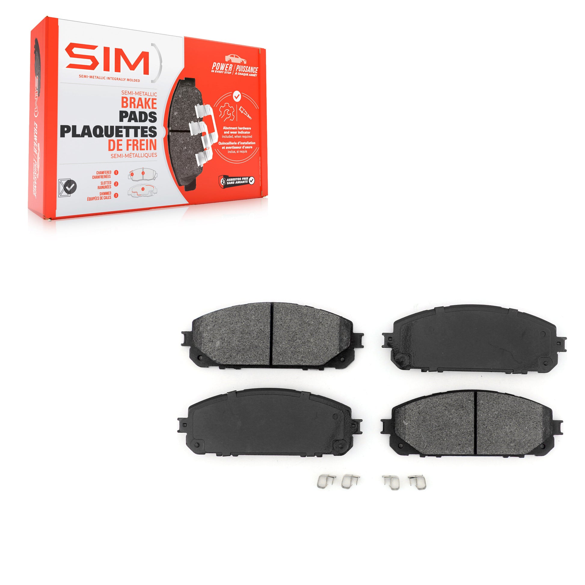 SIM SIM-1843 Disc Brake Pad for 2014-2023 Jeep Cherokee - Front