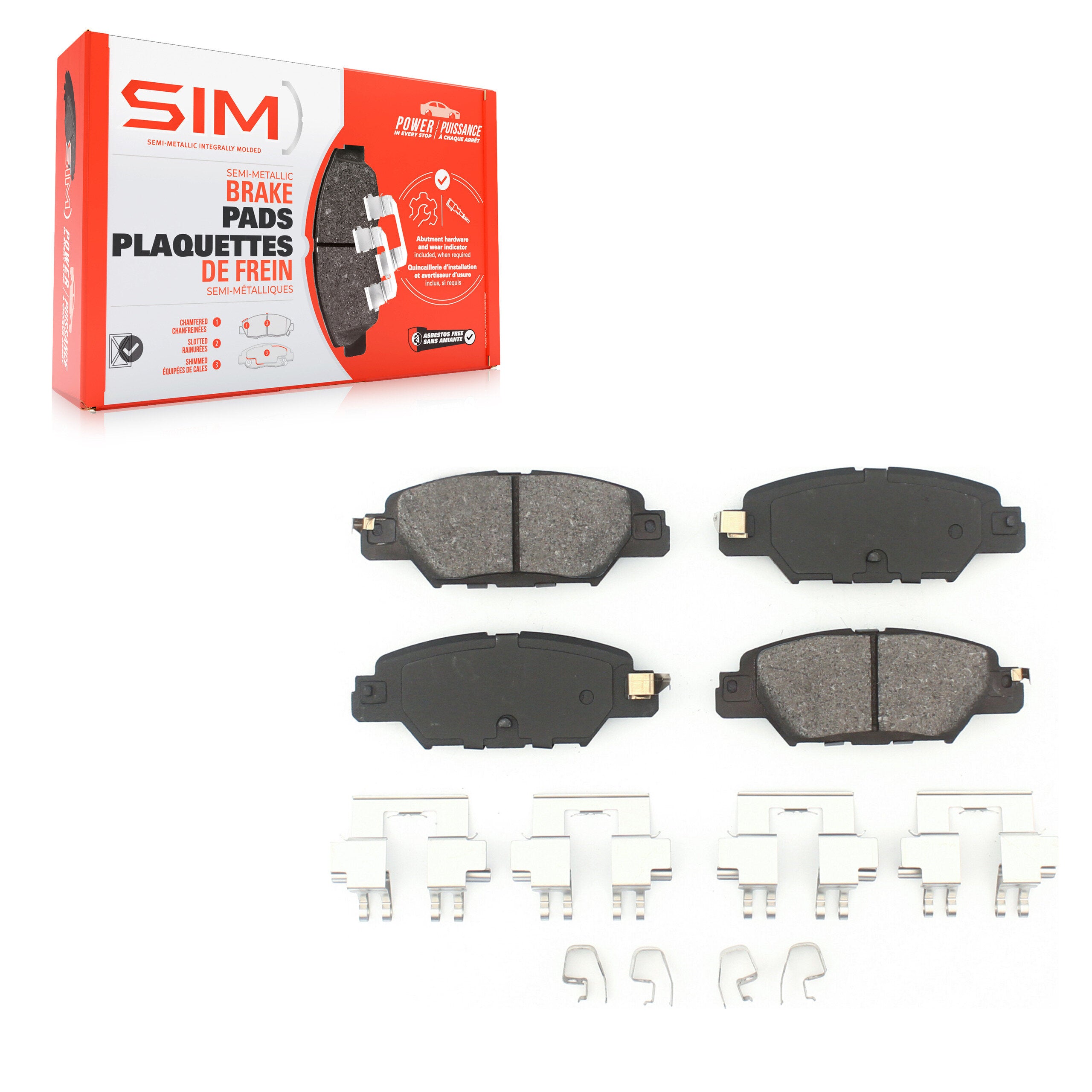 SIM SIM-1846 Disc Brake Pad for 2016-2024 Mazda CX-5 - Rear