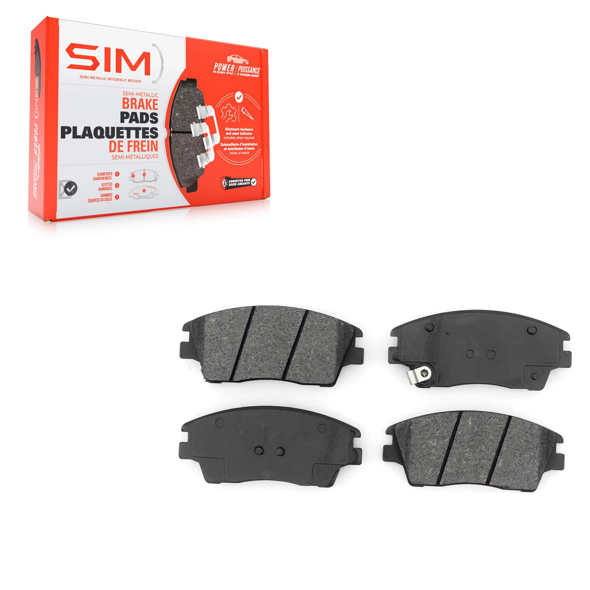 SIM SIM-1847 Disc Brake Pad for 2016-2022 Hyundai Tucson, Hyundai Elantra, Kia Sportage - Front