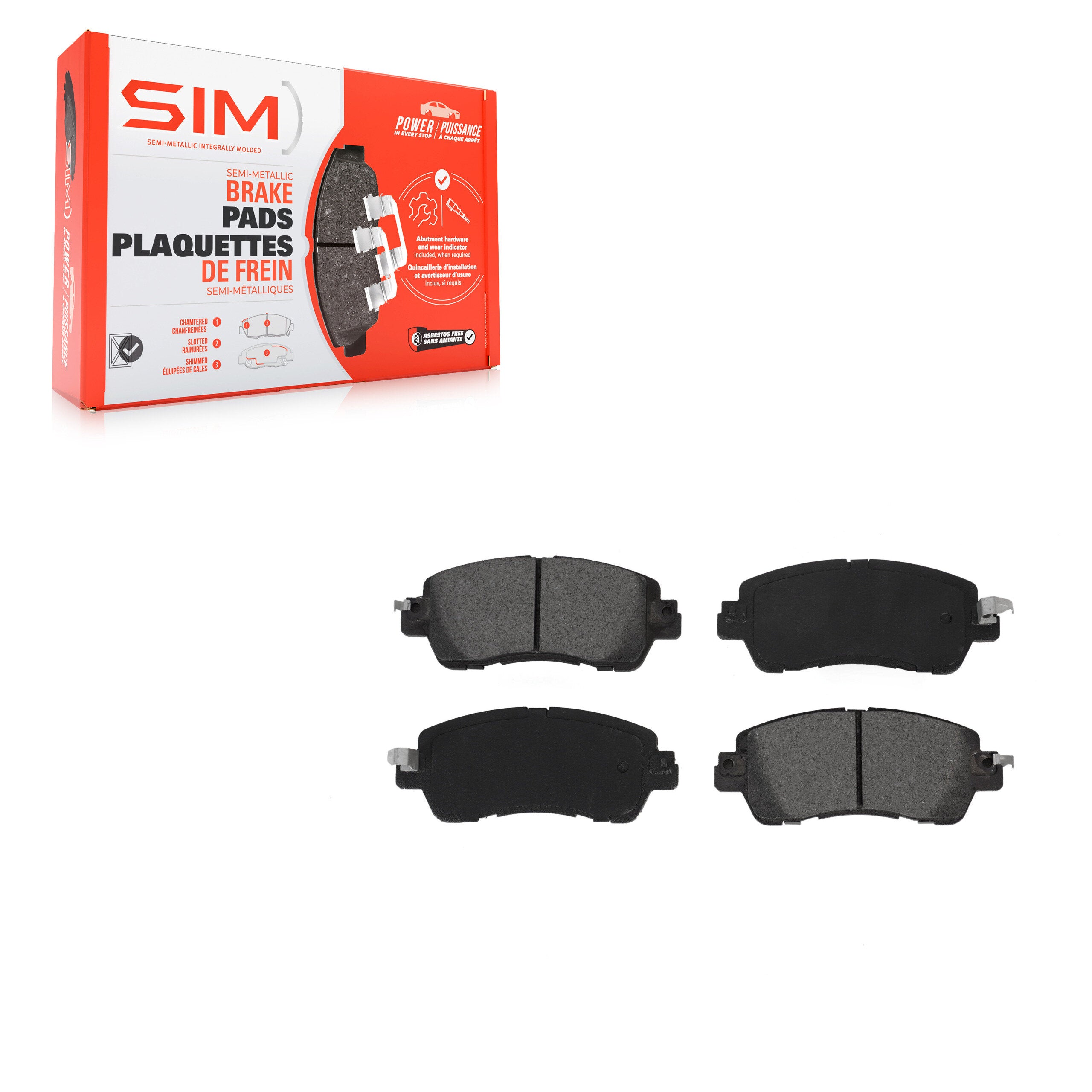 SIM SIM-1852 Disc Brake Pad for 2016-2020 Toyota Yaris, Toyota Yaris iA, Scion iA - Front