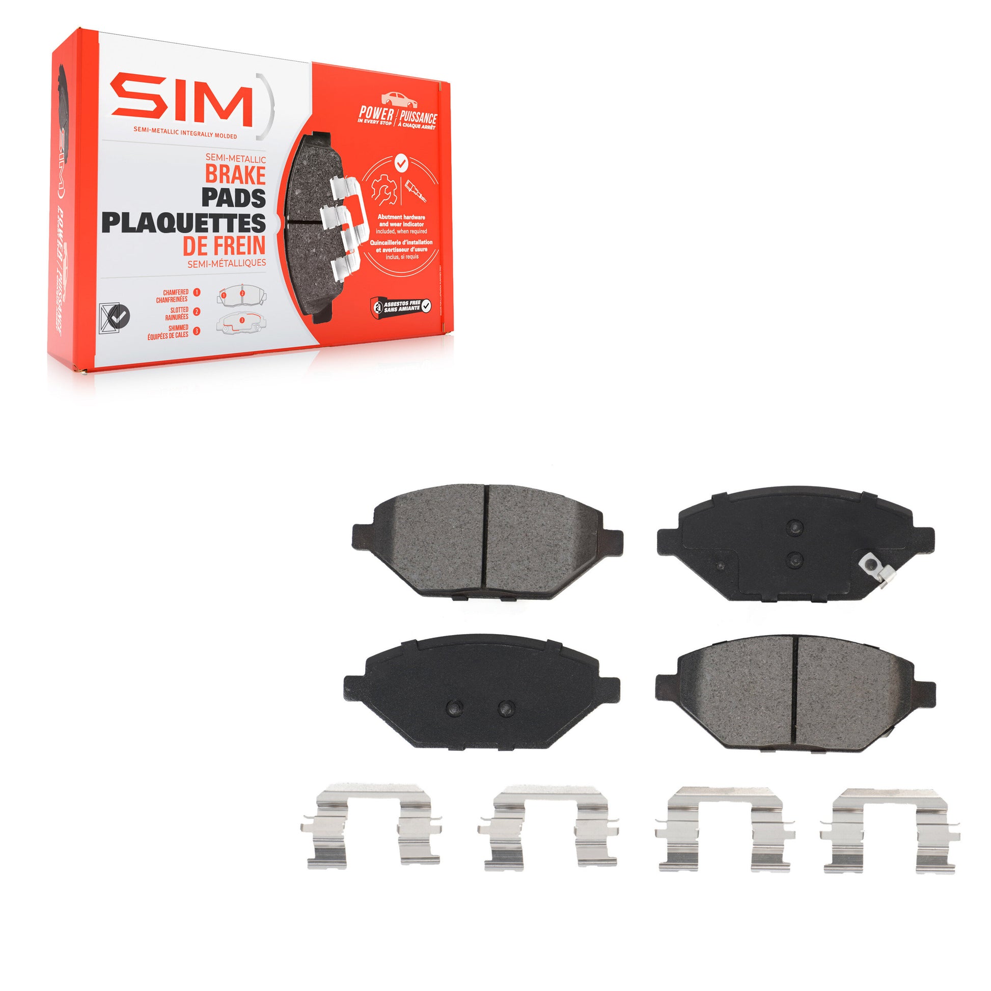 SIM SIM-1864 Disc Brake Pad for 2016-2022 Chevrolet Spark - Front