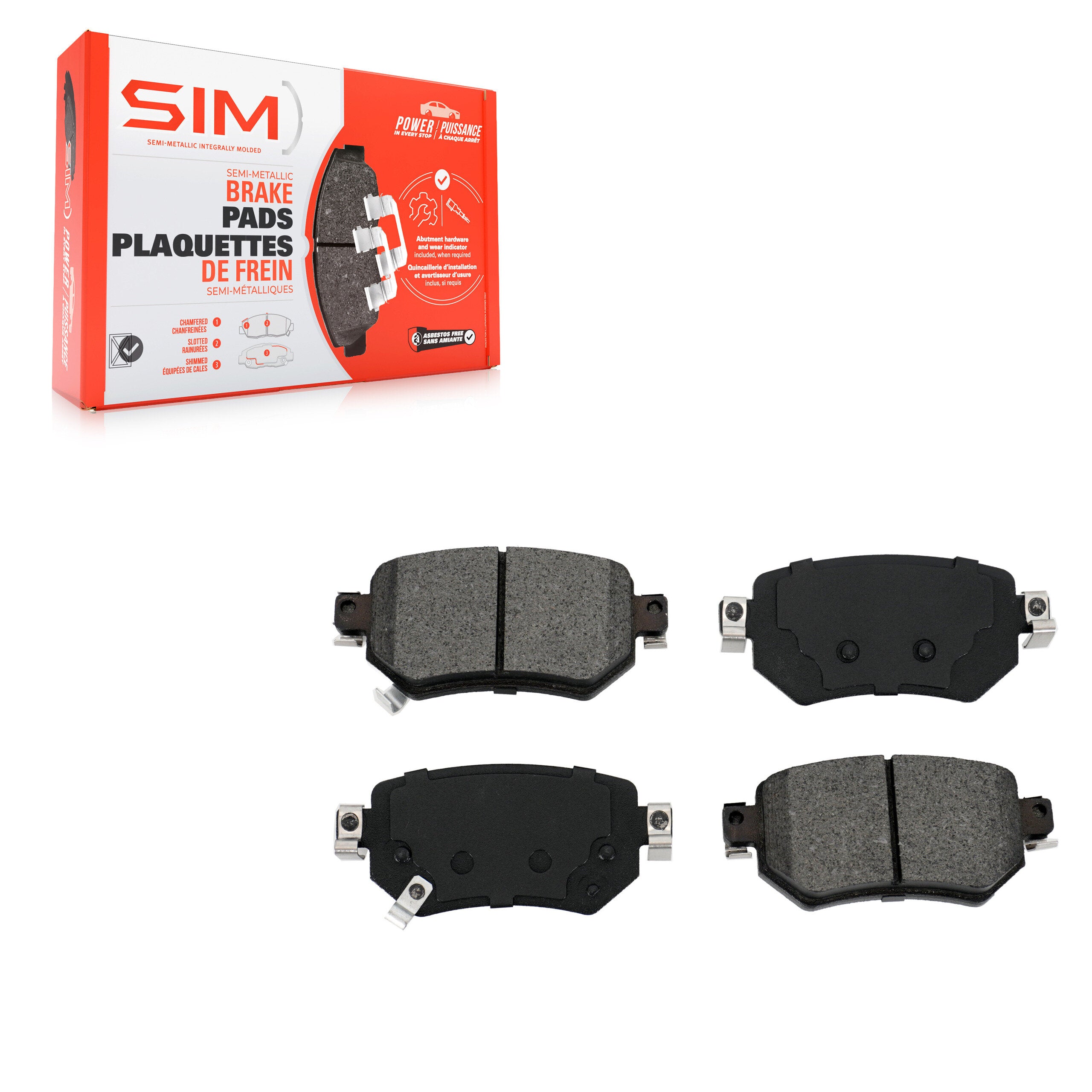 SIM SIM-1874 Disc Brake Pad for 2016-2021 Mazda 6 - Rear