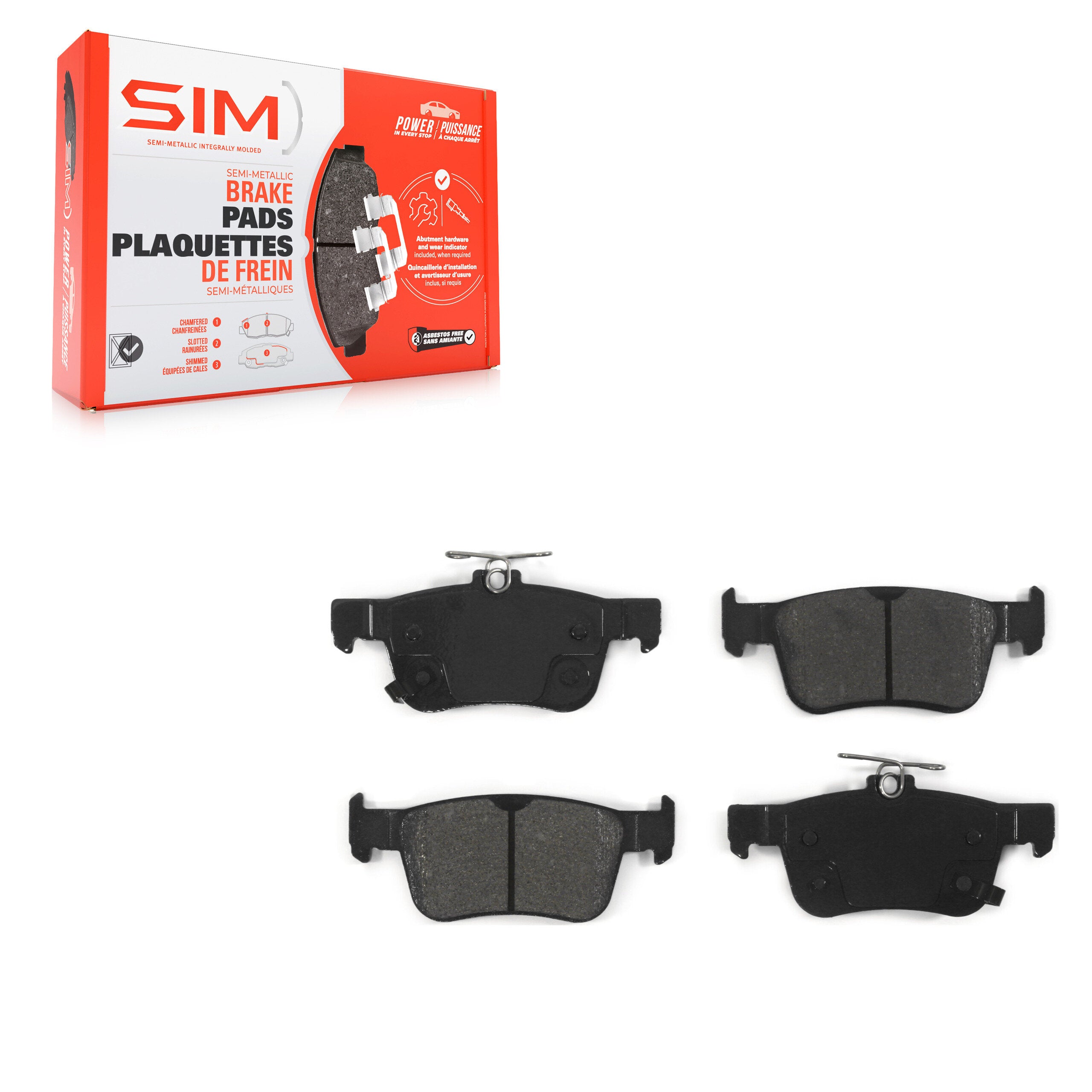 SIM SIM-1878 Disc Brake Pad for 2016-2024 Honda Civic, Acura RDX - Rear