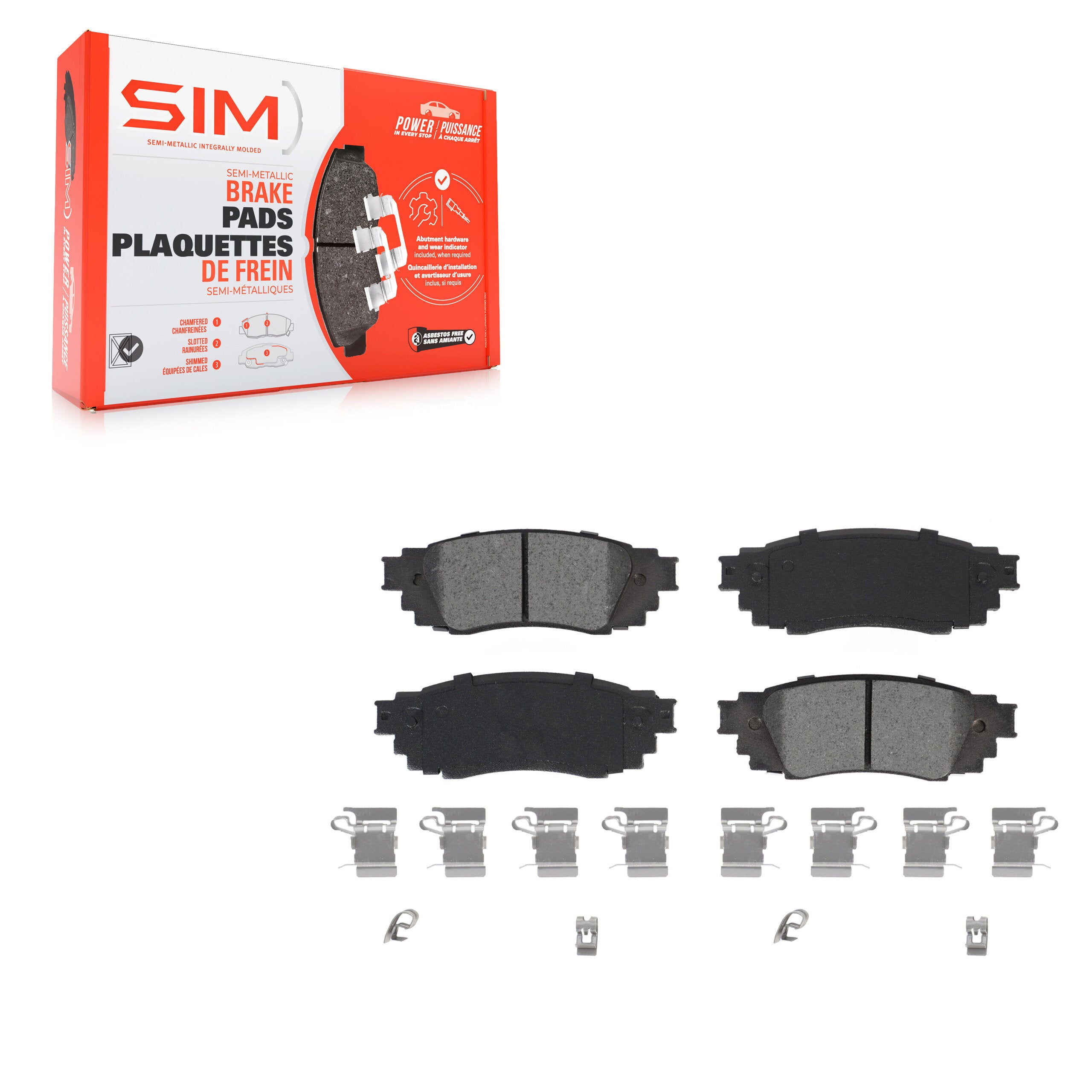 SIM SIM-1879 Disc Brake Pad for 2016-2022 Lexus RX350, Lexus RX350L, Lexus RX450hL - Rear