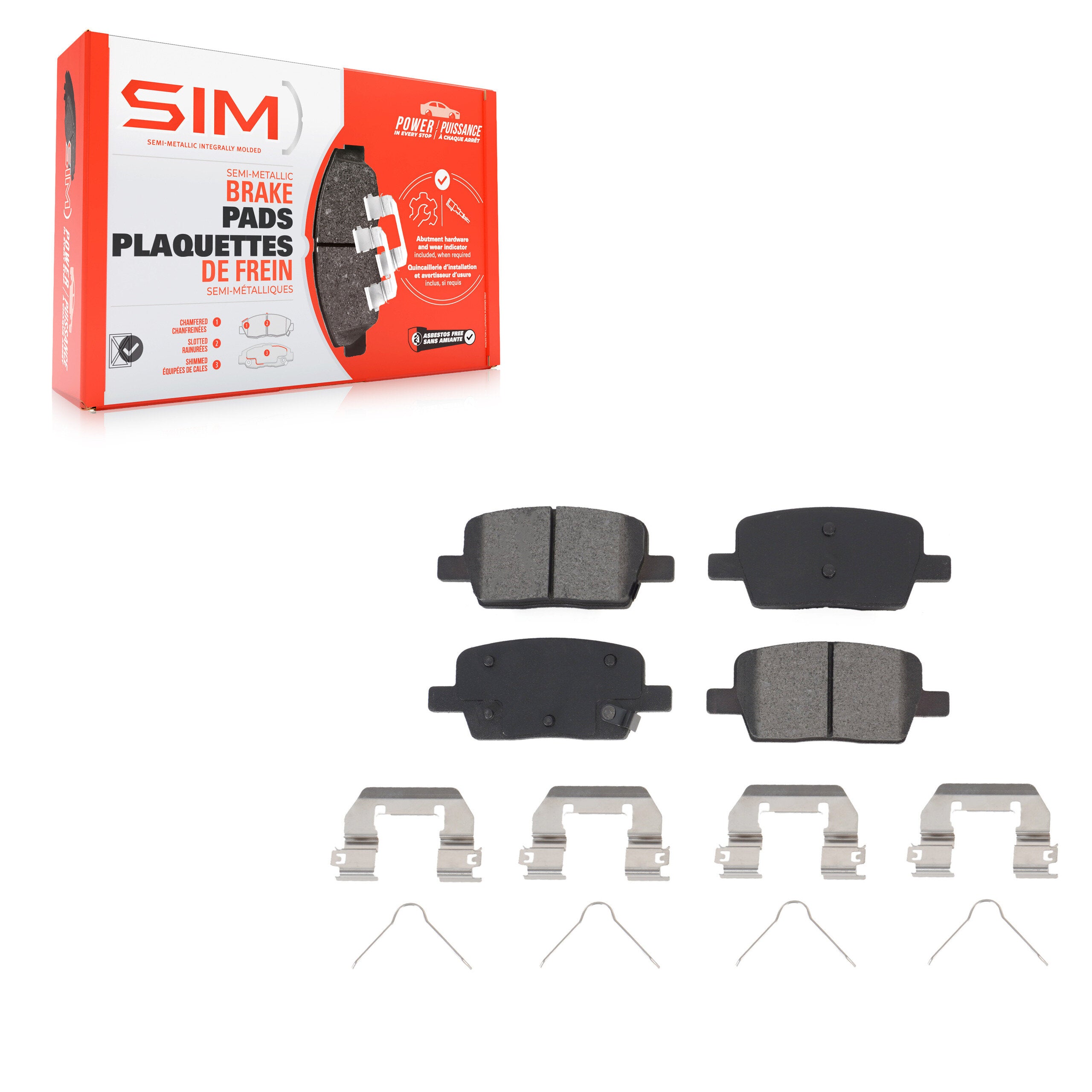 SIM SIM-1914 Disc Brake Pad for 2016-2022 Cadillac XT6, Chevrolet Camaro, Chevrolet Traverse - Rear